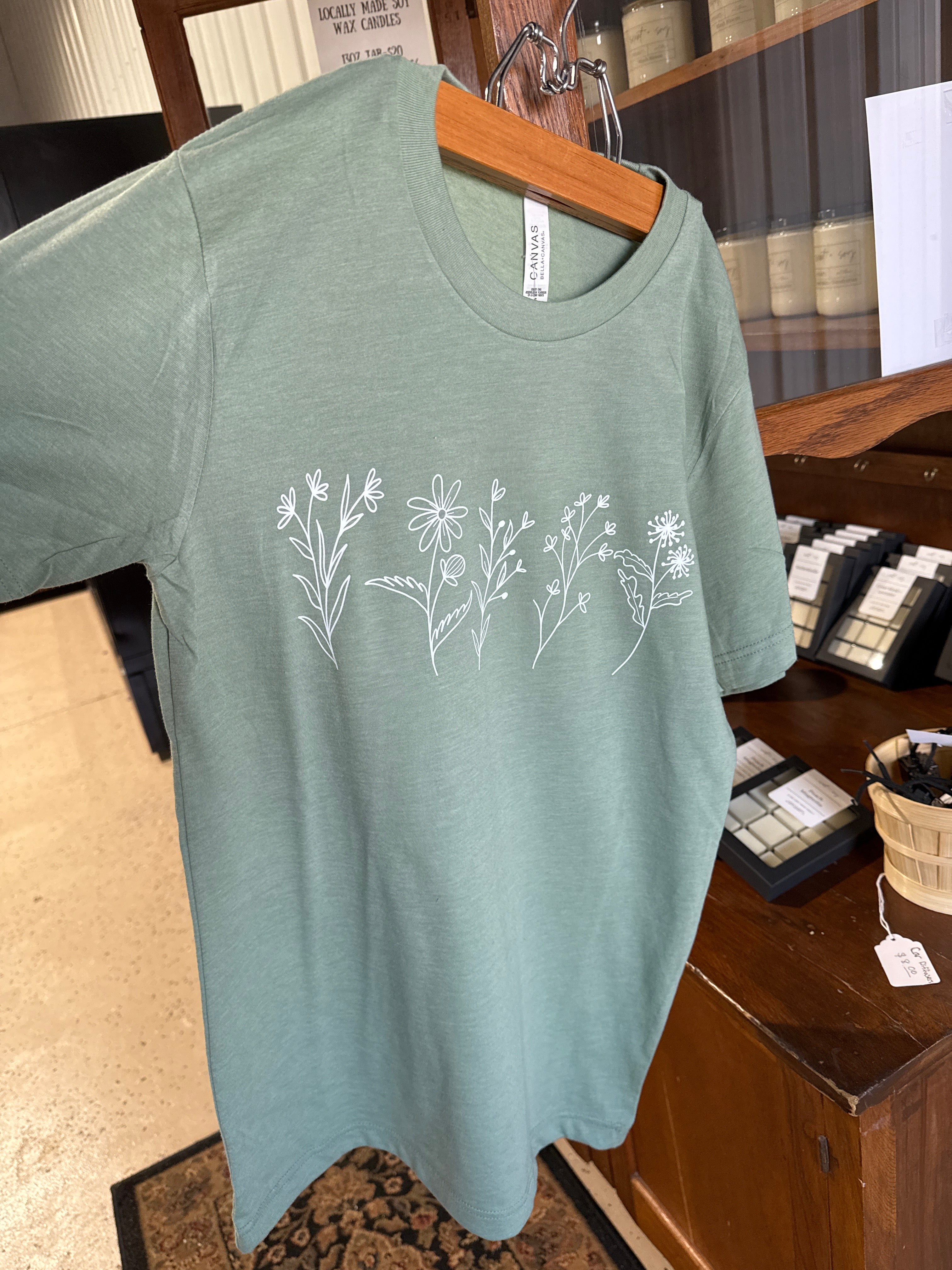 White Floral Print T-Shirt