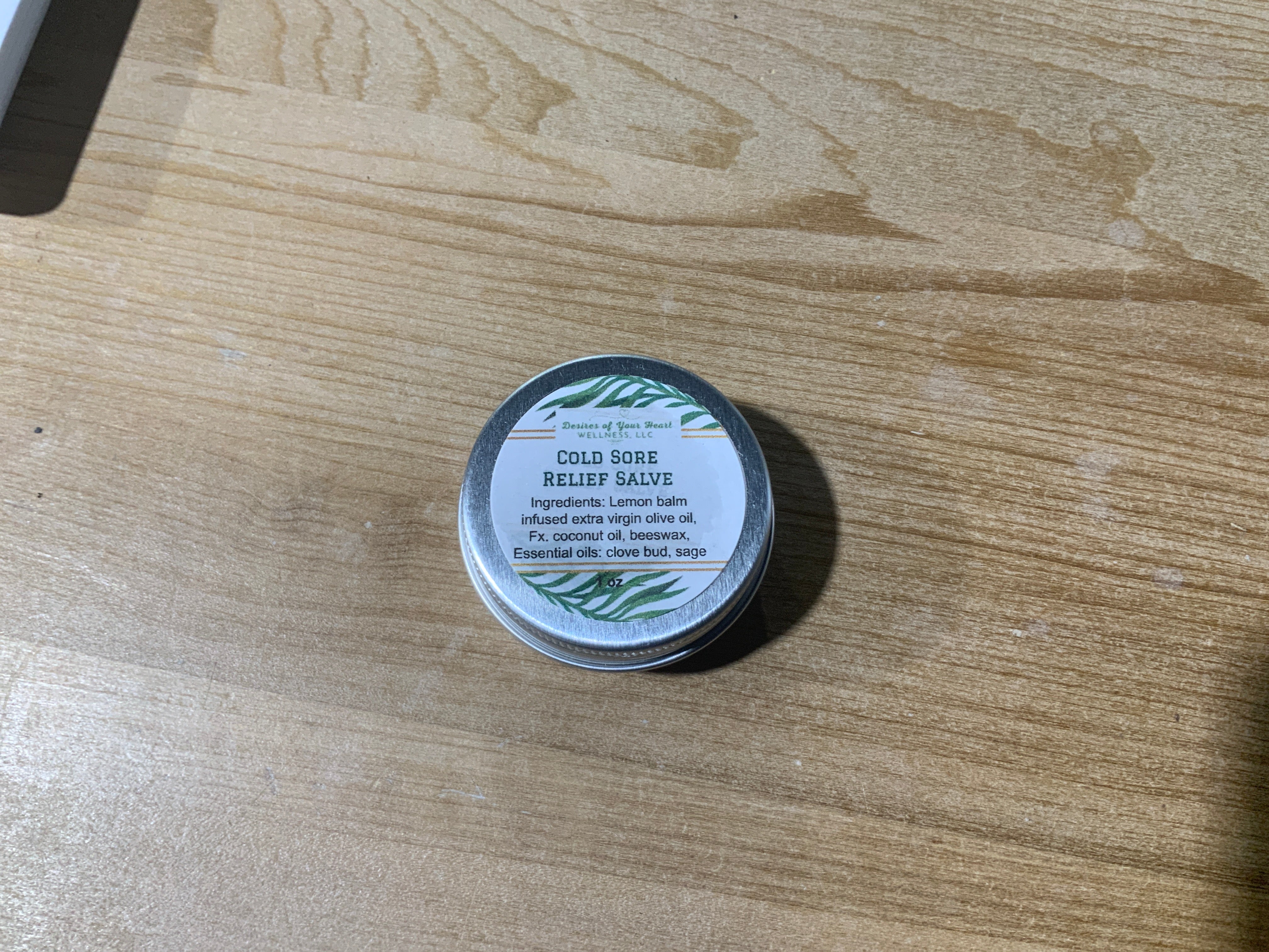 Cold Sore Relief Salve