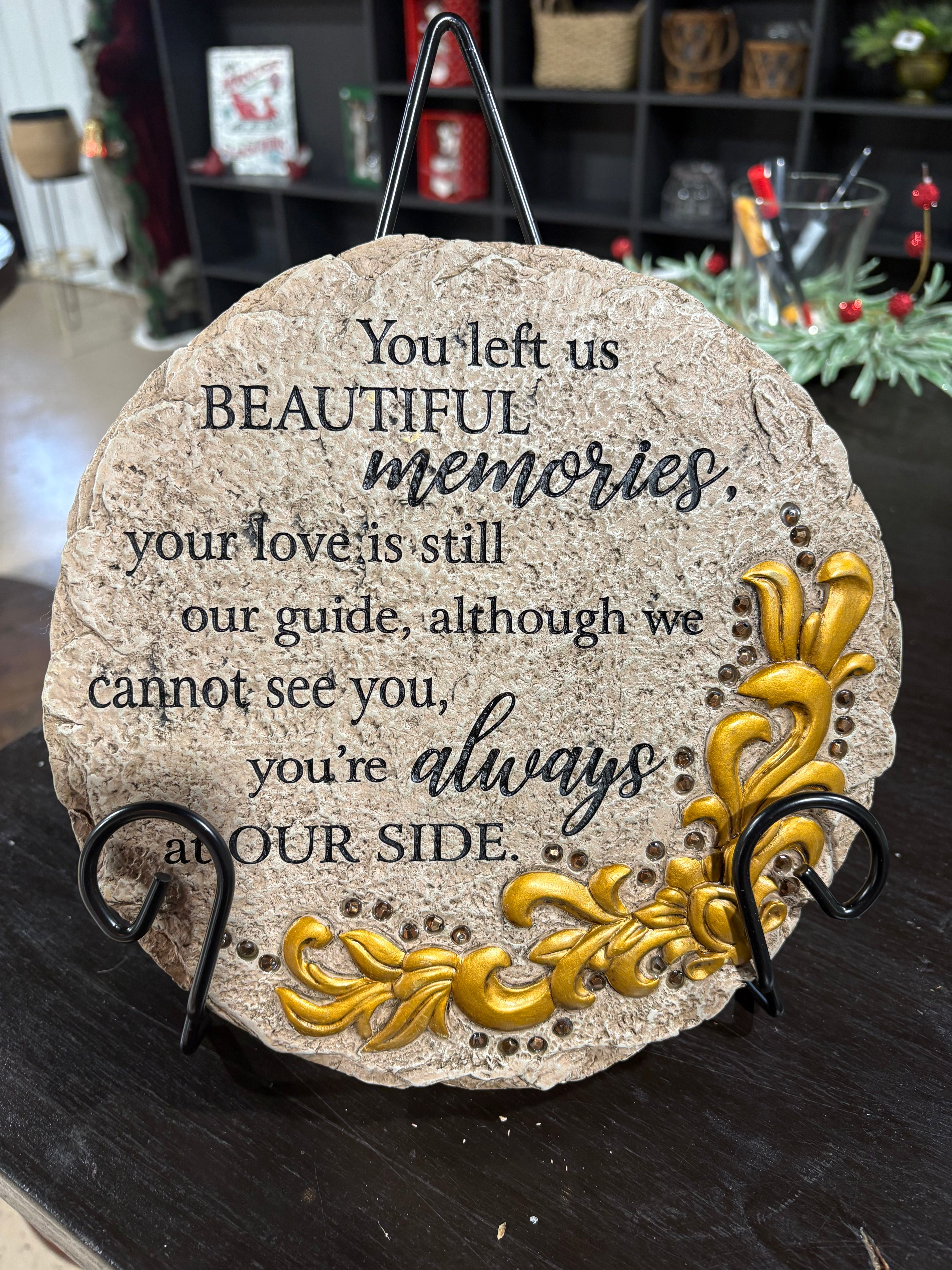 Memories Beadwork’s Garden Stone with Stand - 10163- Carson