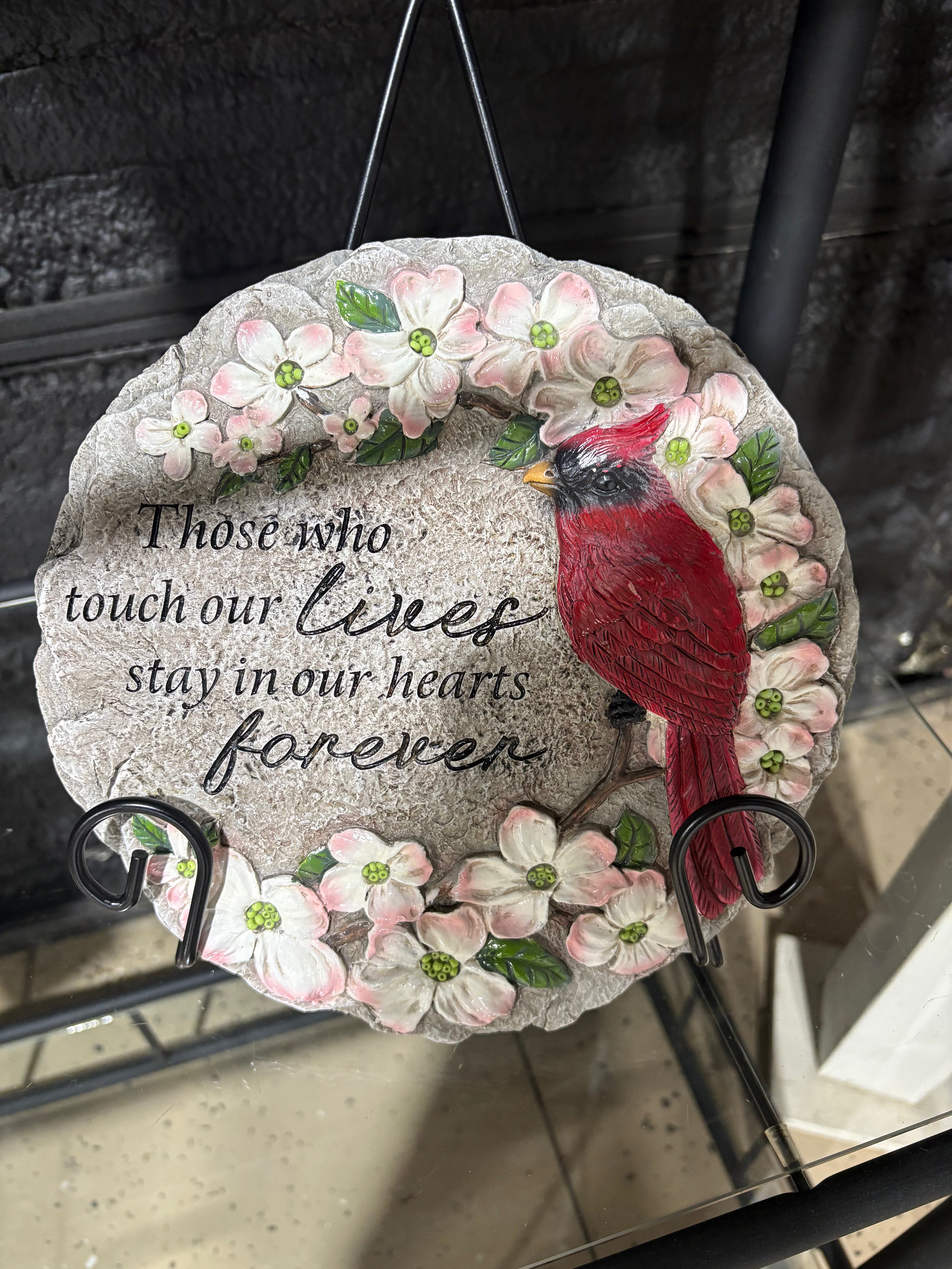 Lives Forever Beadwork’s Garden Stone with stand - 10164- Carson