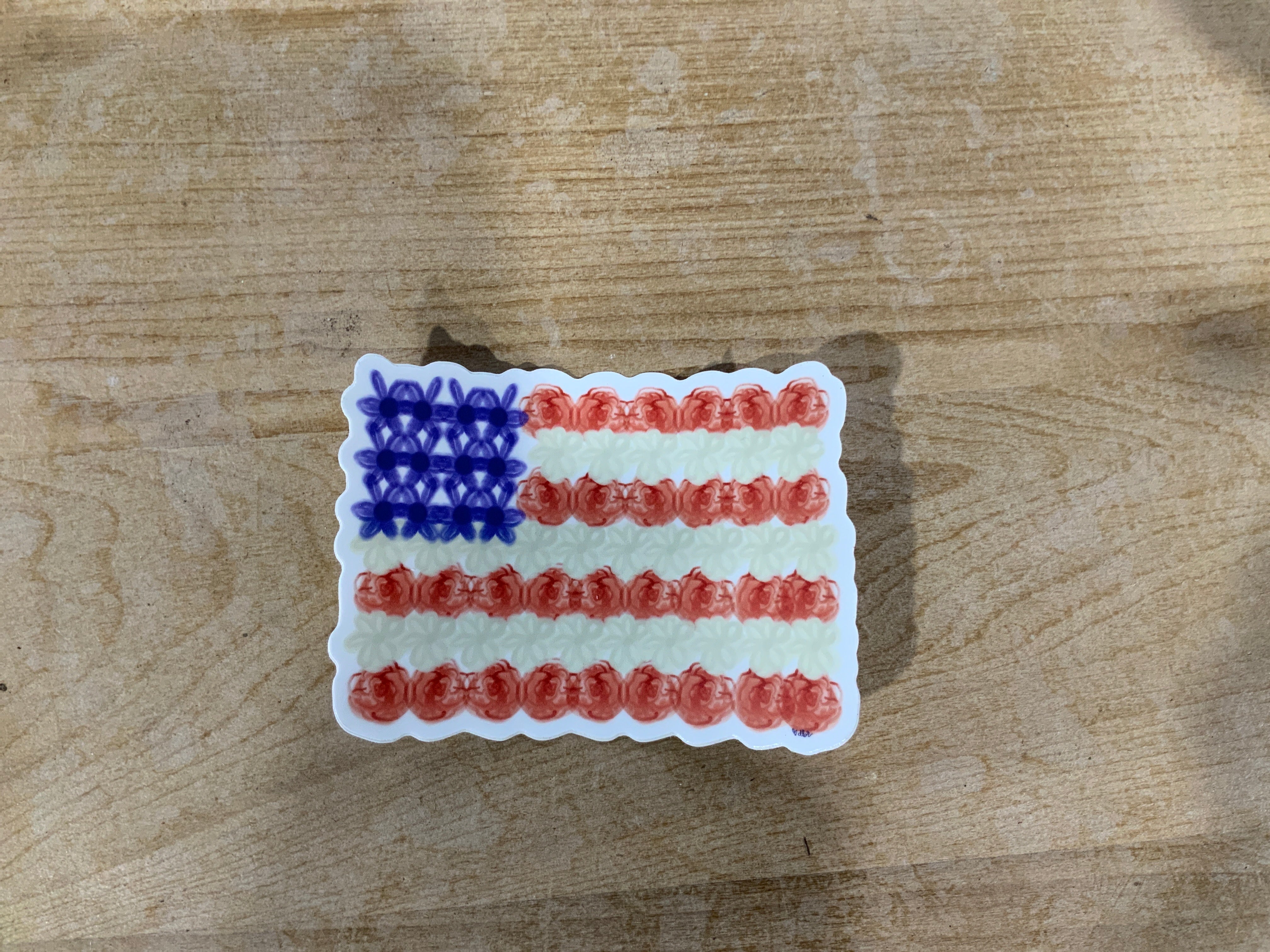 American flag sticker