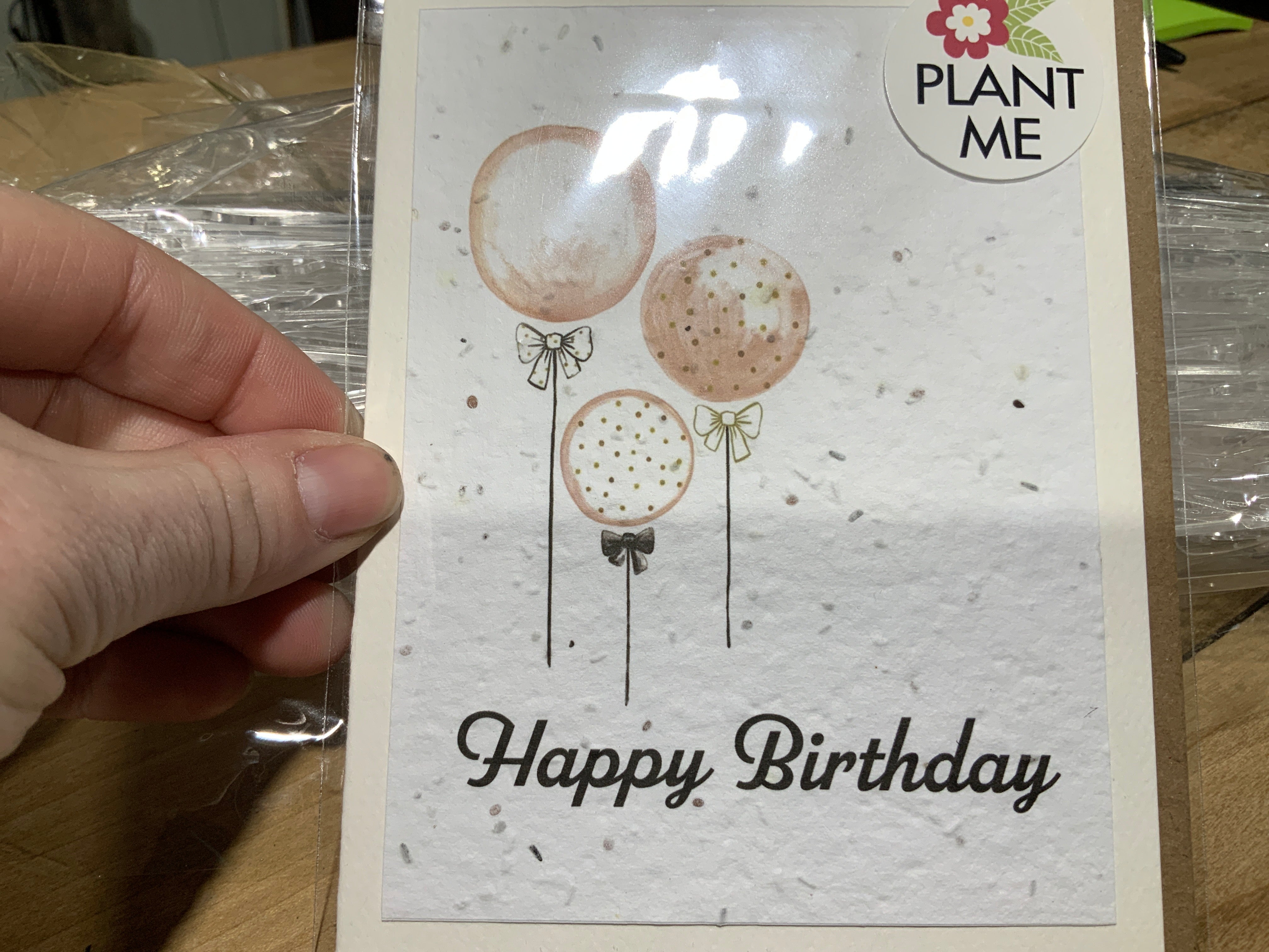 Plantable Card- Happy Birthday- Balloons