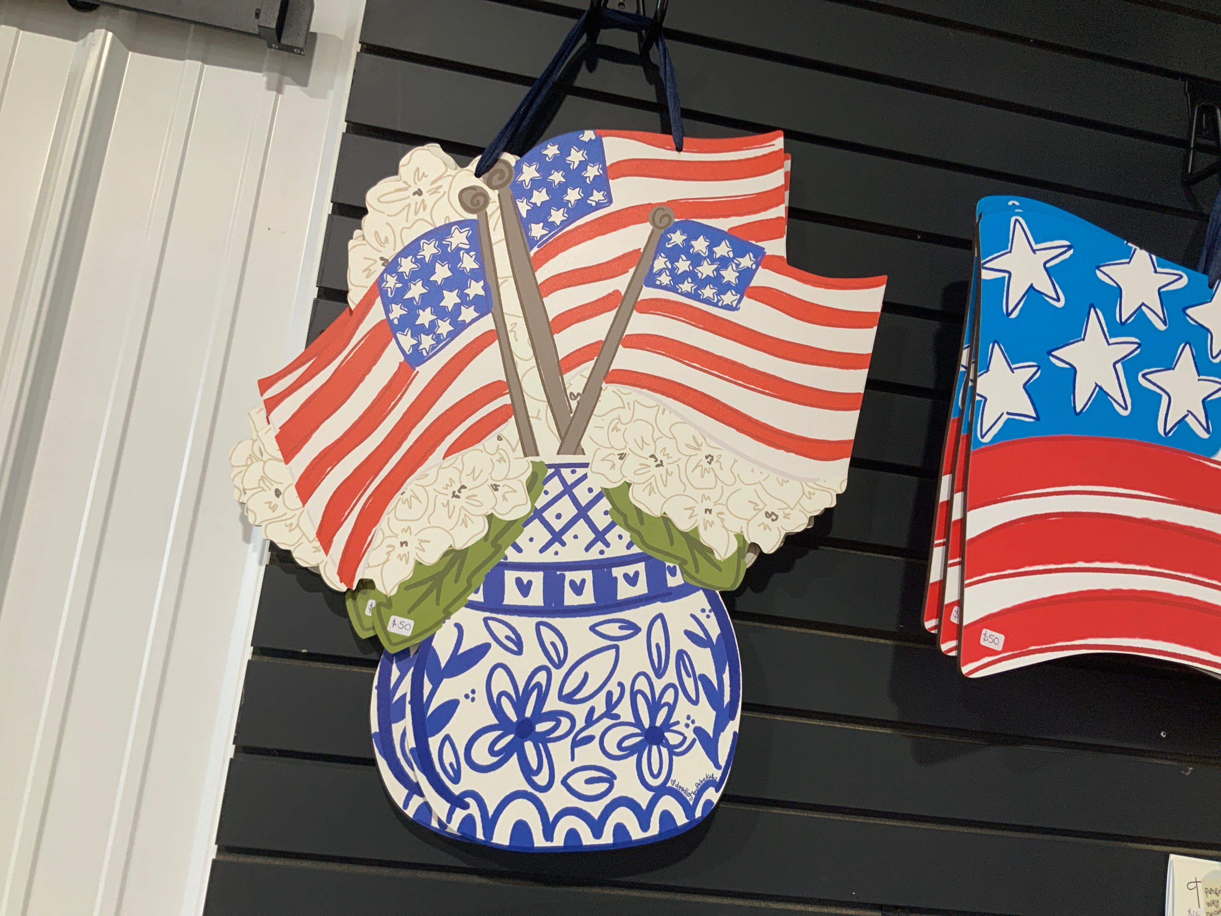 Patriotic Hydrangea Door Hanger