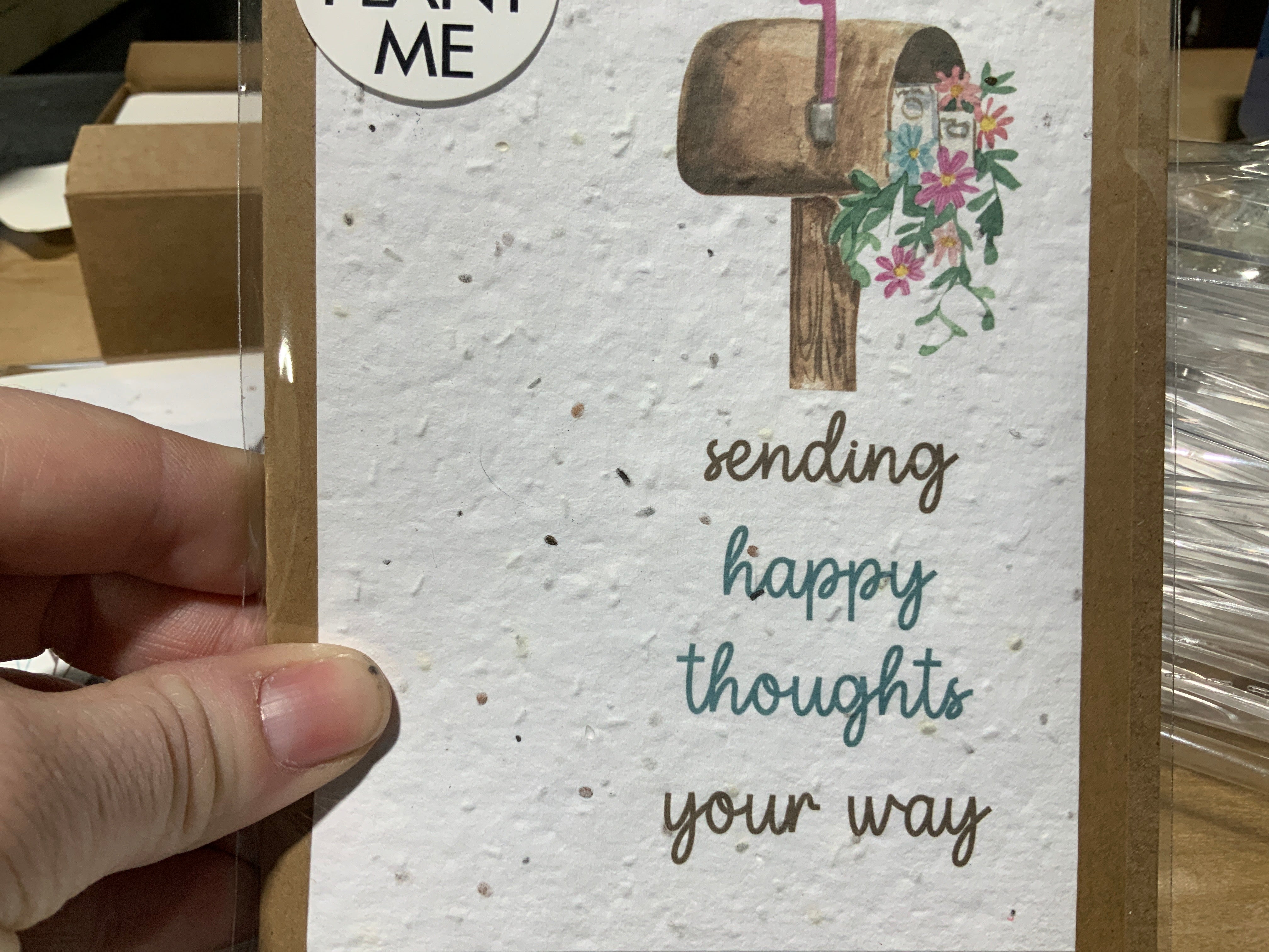 Plantable card- thoughts your way