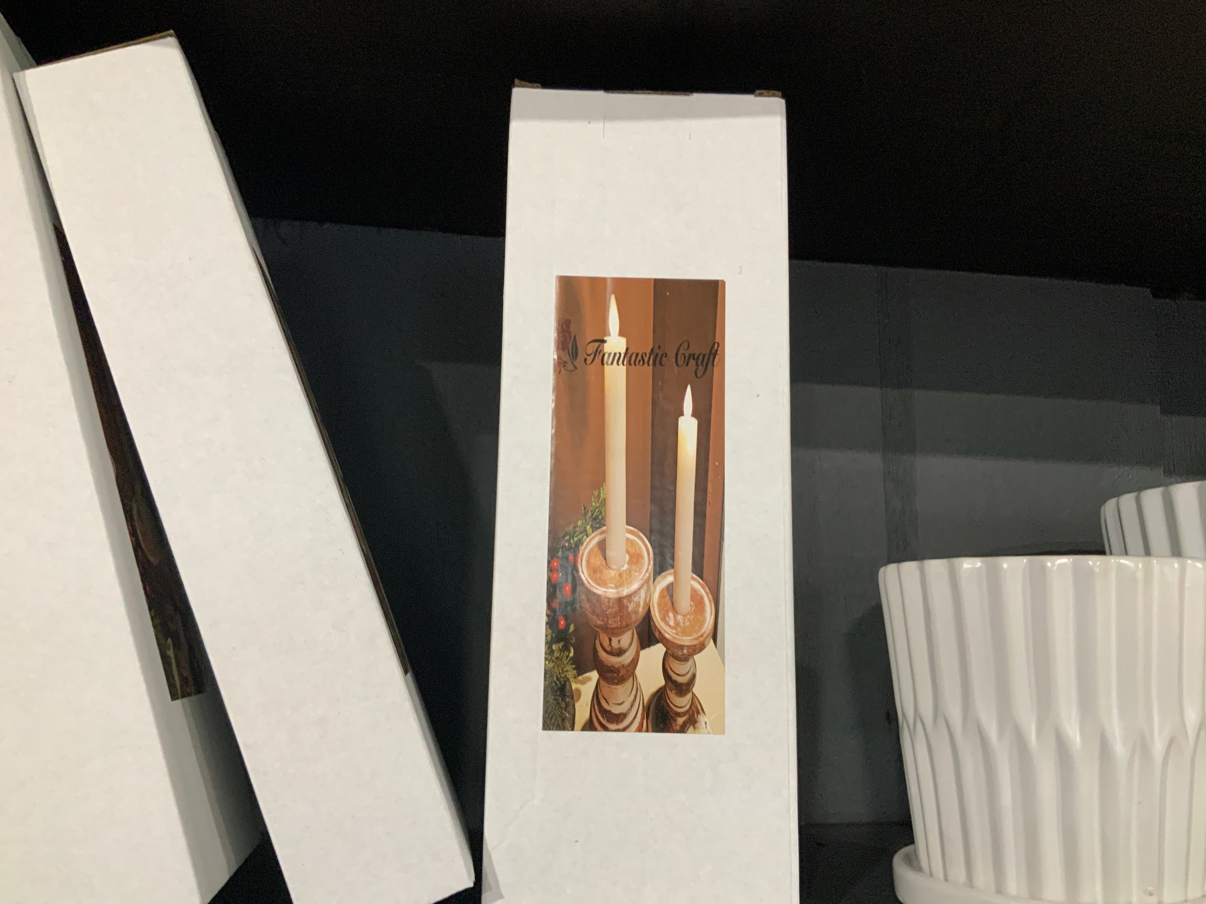 LED Taper Candle- 9”- set of 2- cream