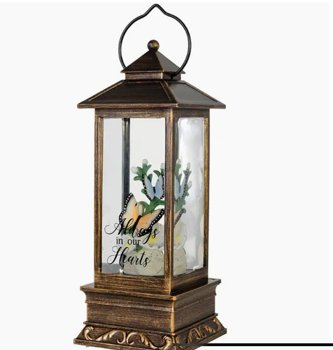Butterflies Water Glitter Lantern
