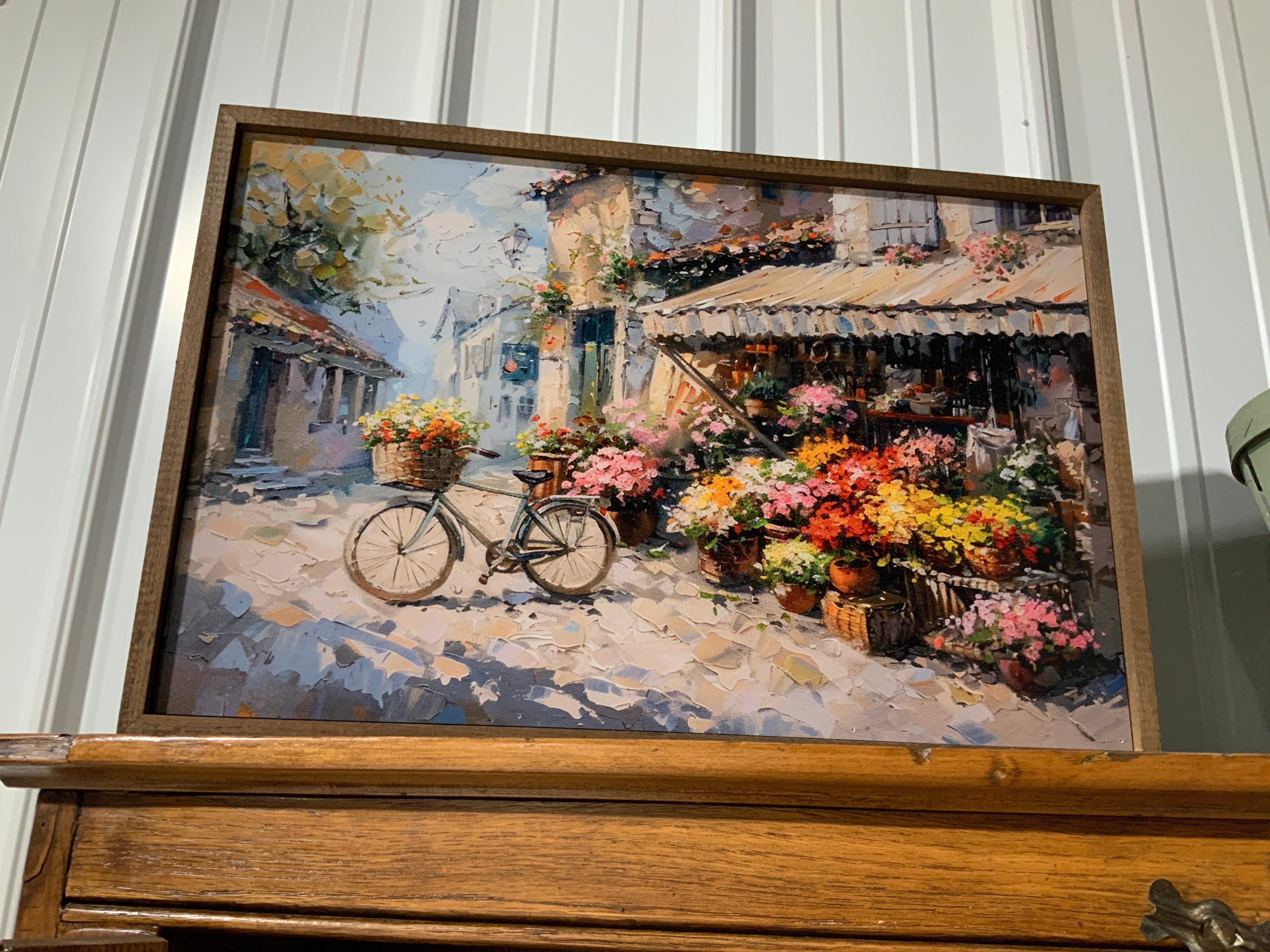 Wall Art- Bike in Flower Market