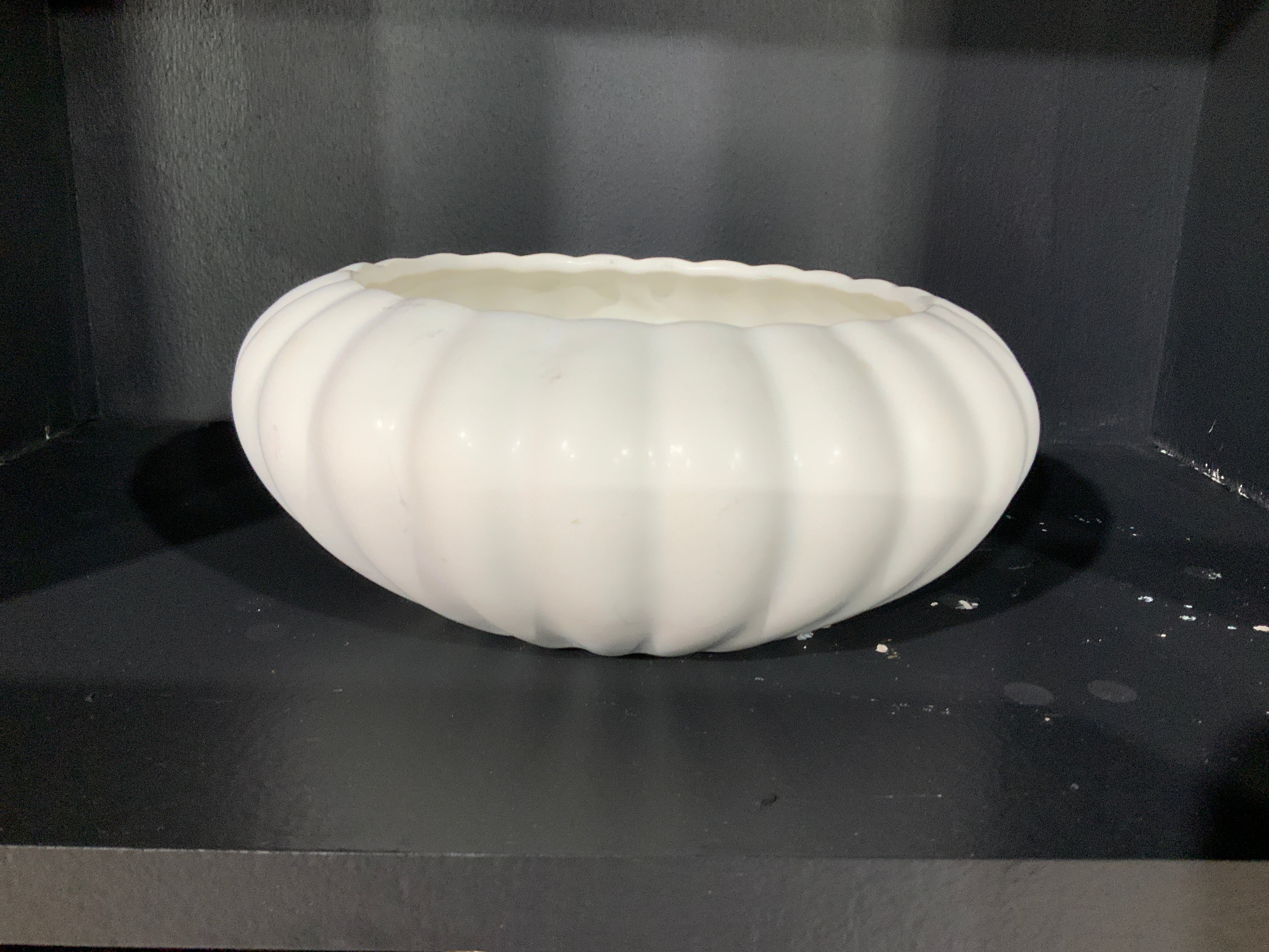 White vintage planter
