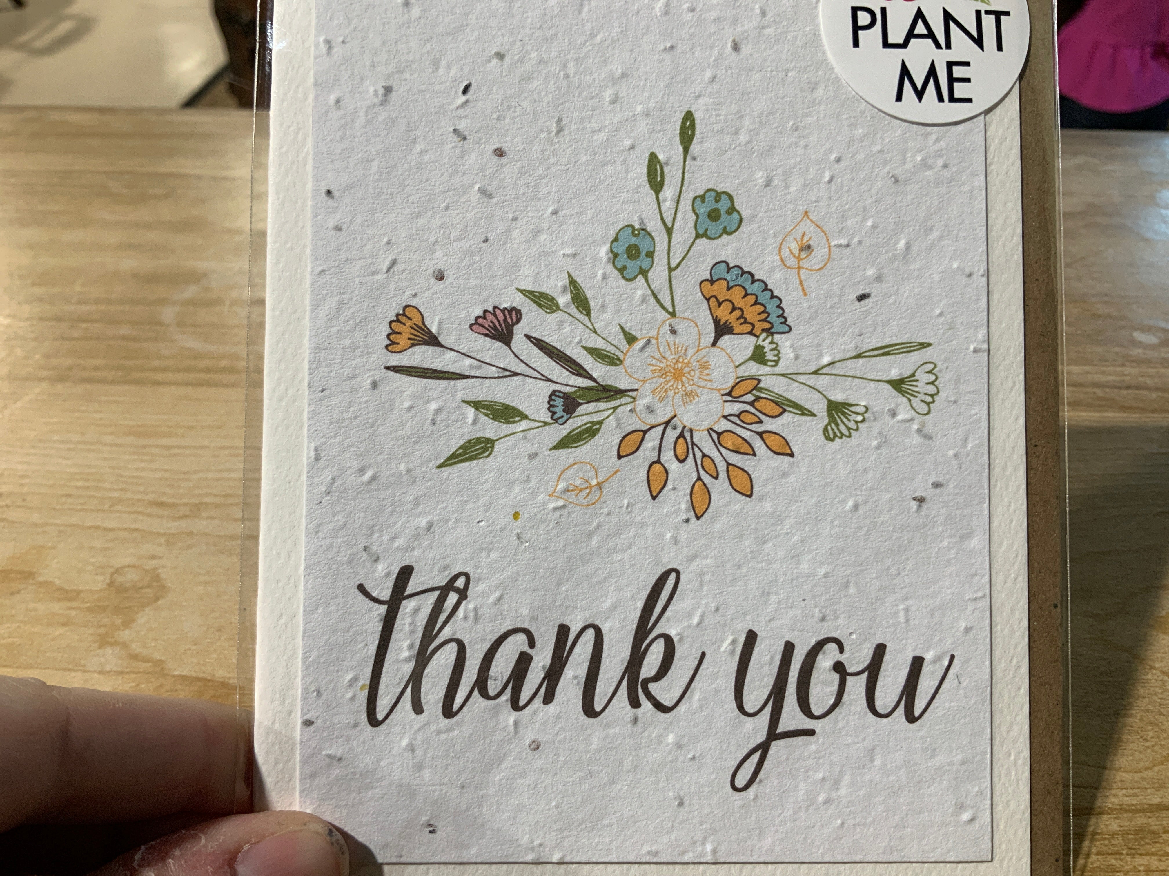 Plantable Seed card- thank you