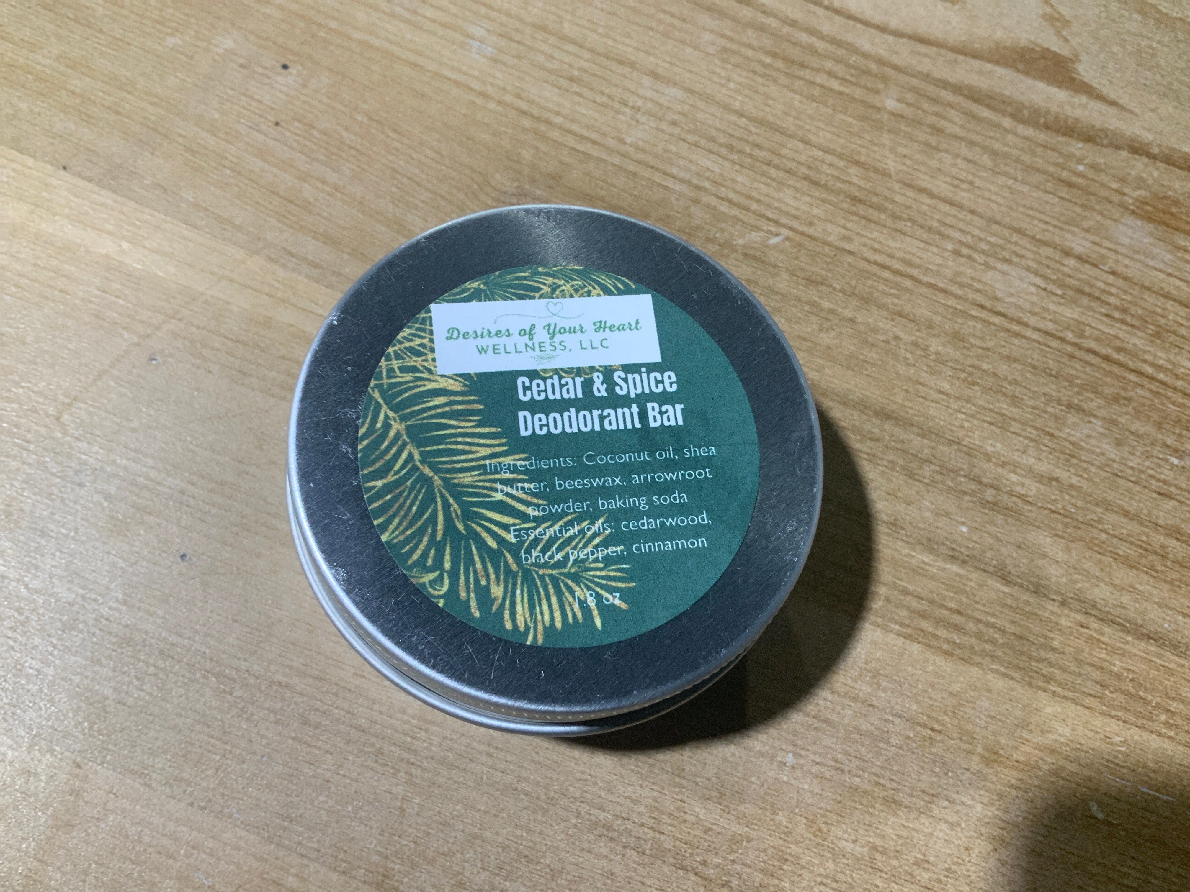 Deodorant bar- Cedar & Spice
