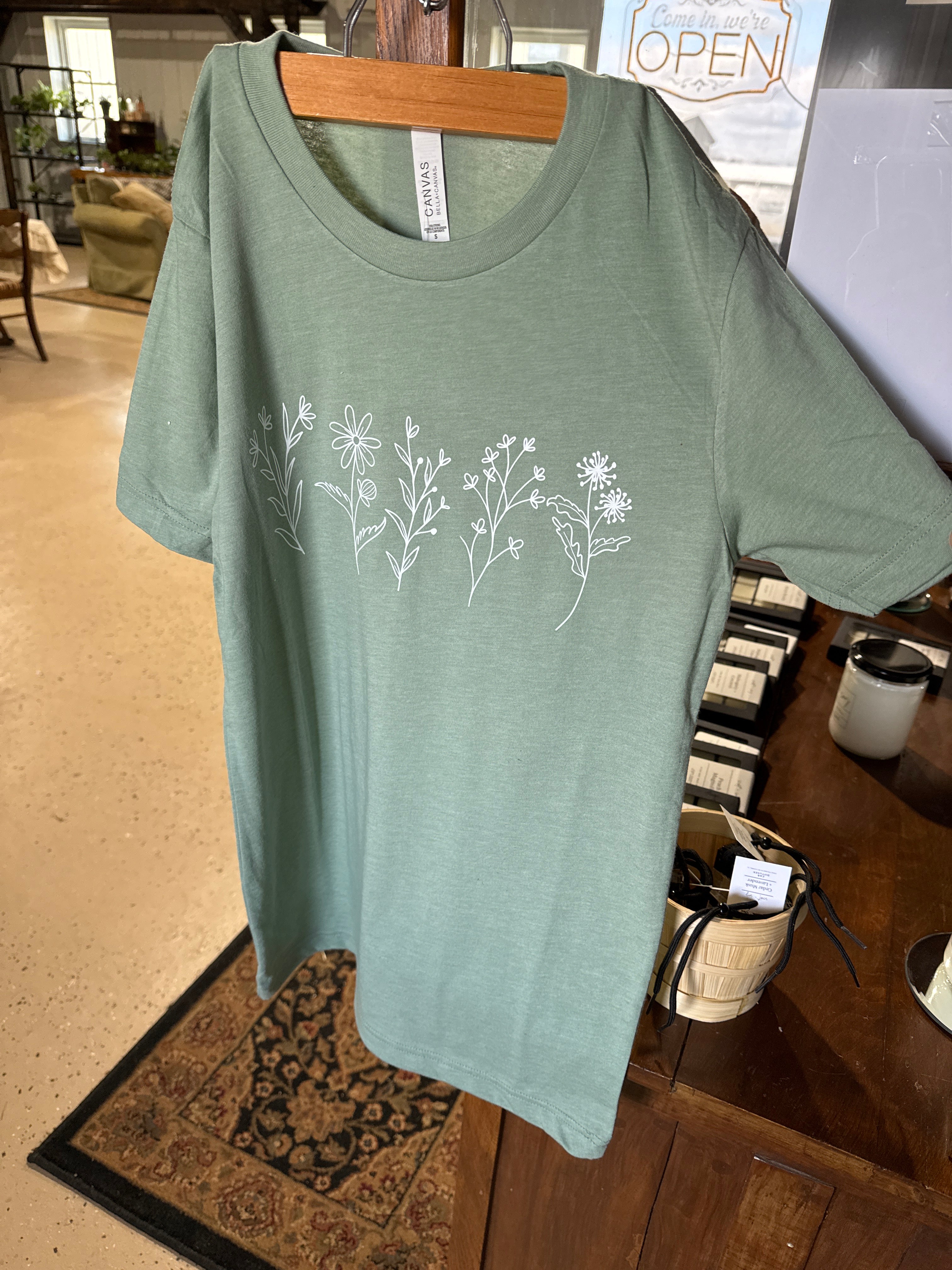 White Floral Print T-Shirt