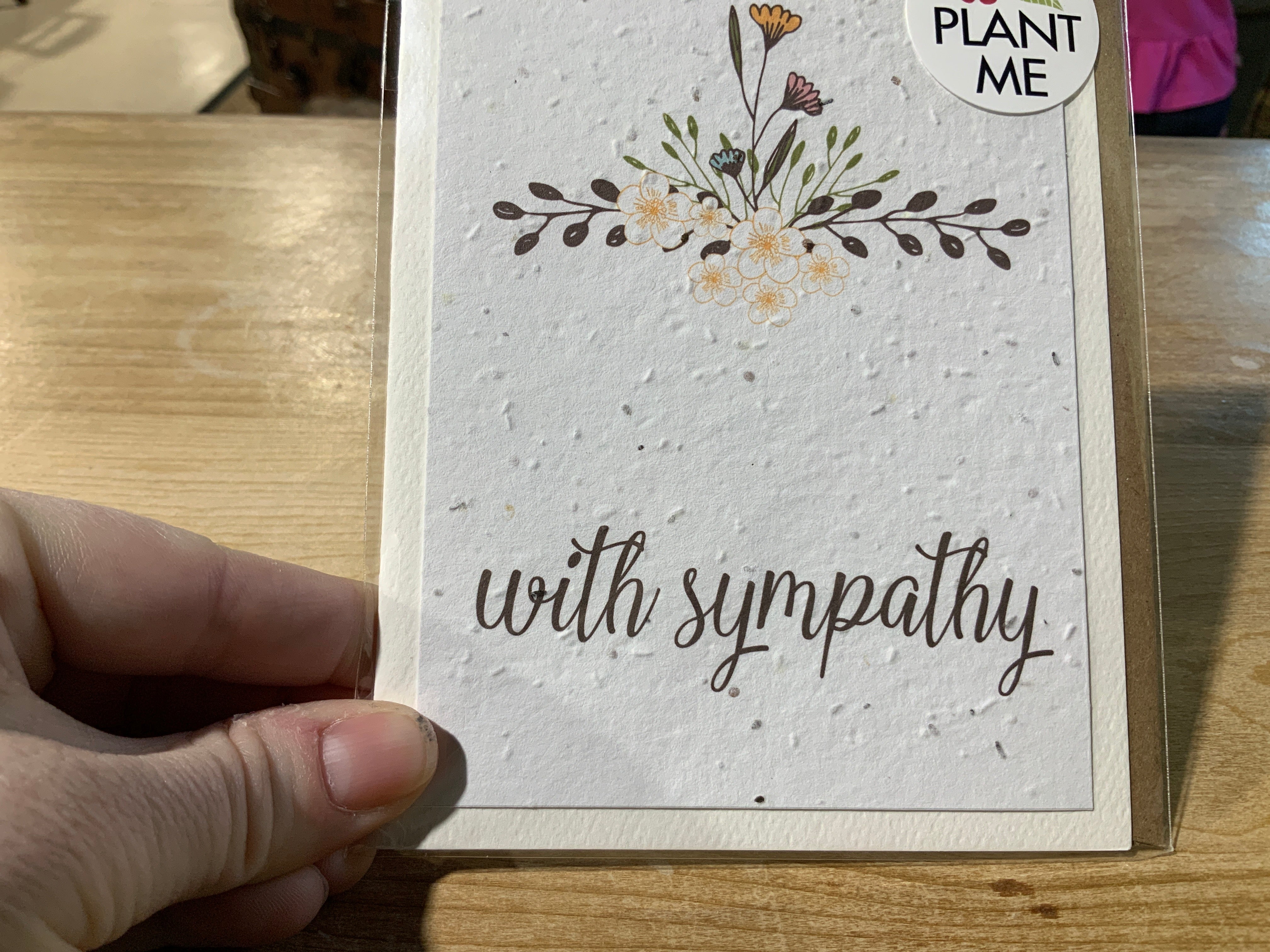 Plantable Seed Card- with sympathy