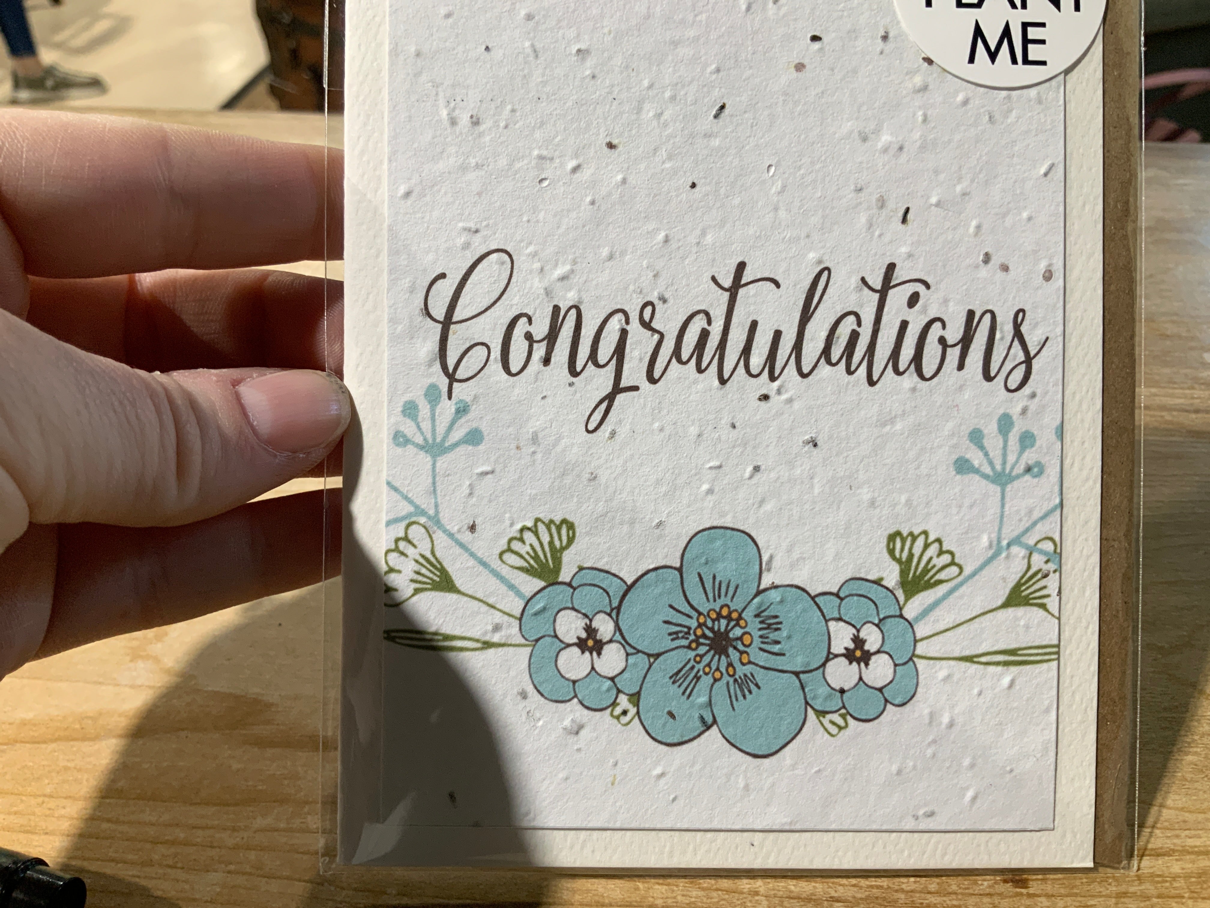 Plantable seed card- Congratulations