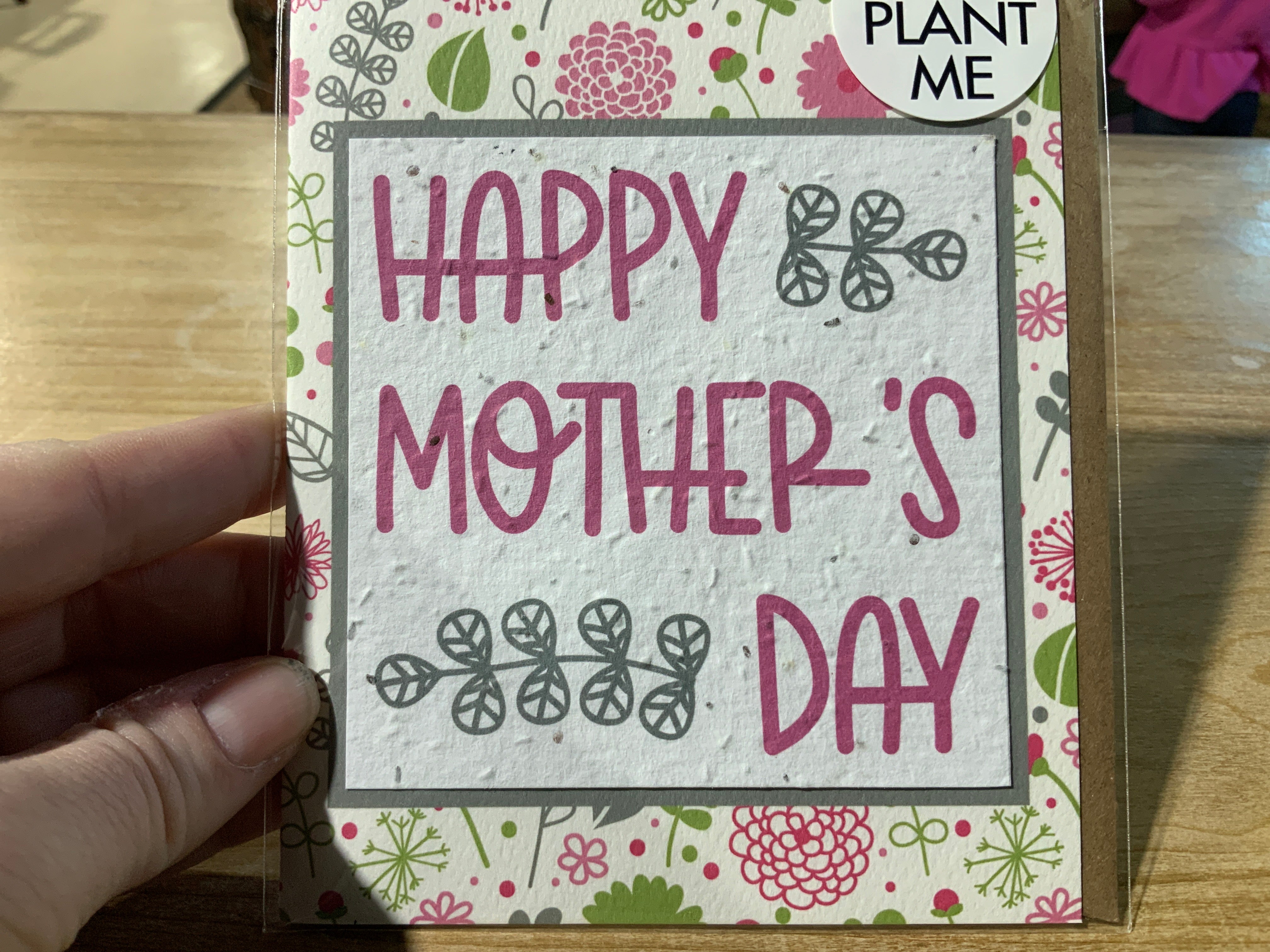 Plantable Seed card- Mother’s Day pink