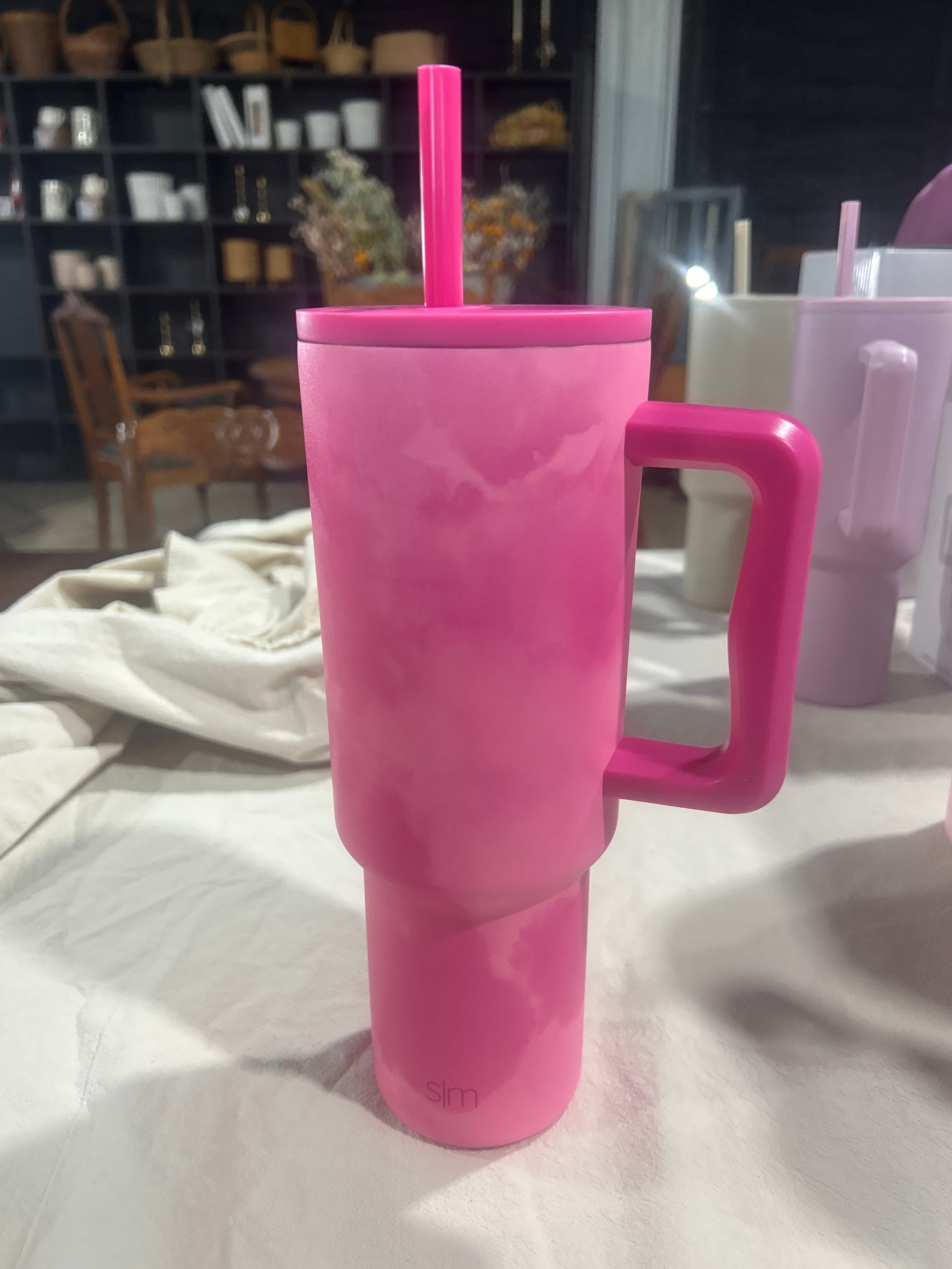Hot Pink Tie die 40oz Trek Tumbler