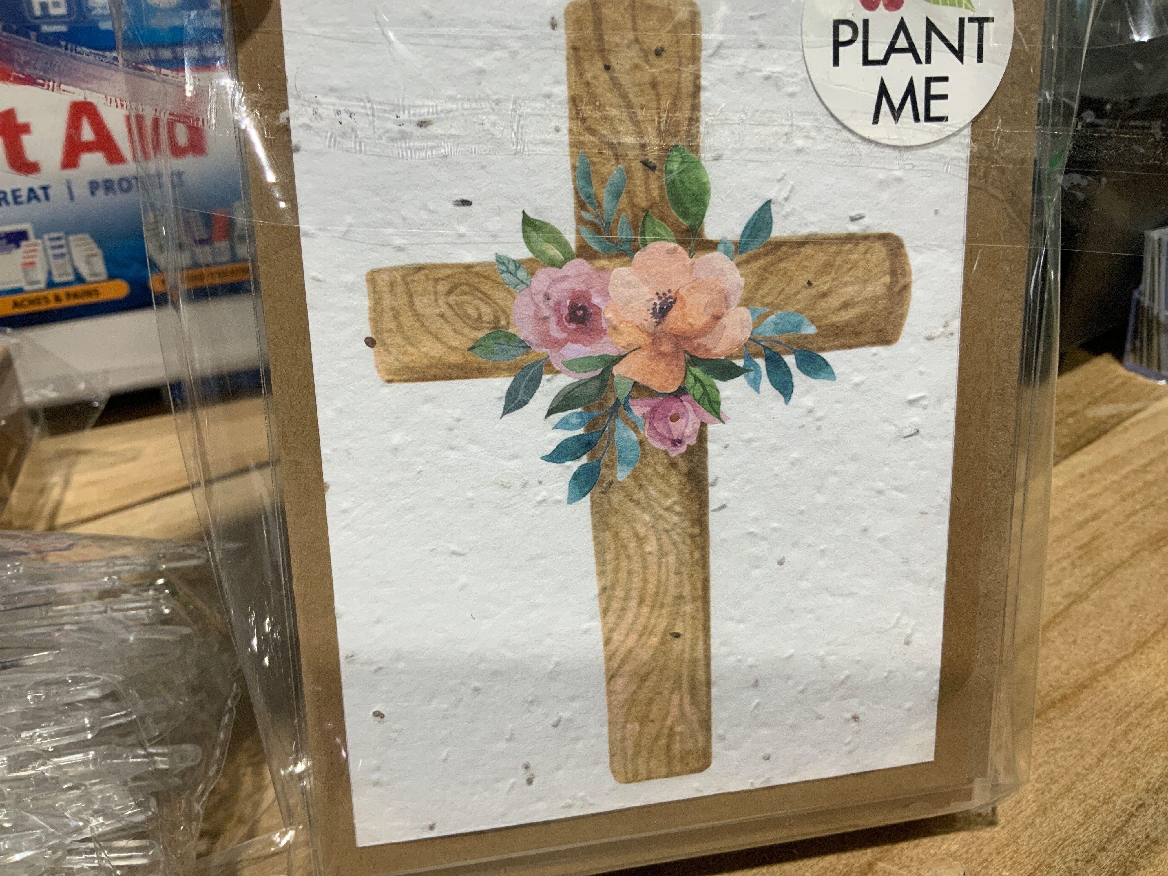 Plantable card- Wooden cross
