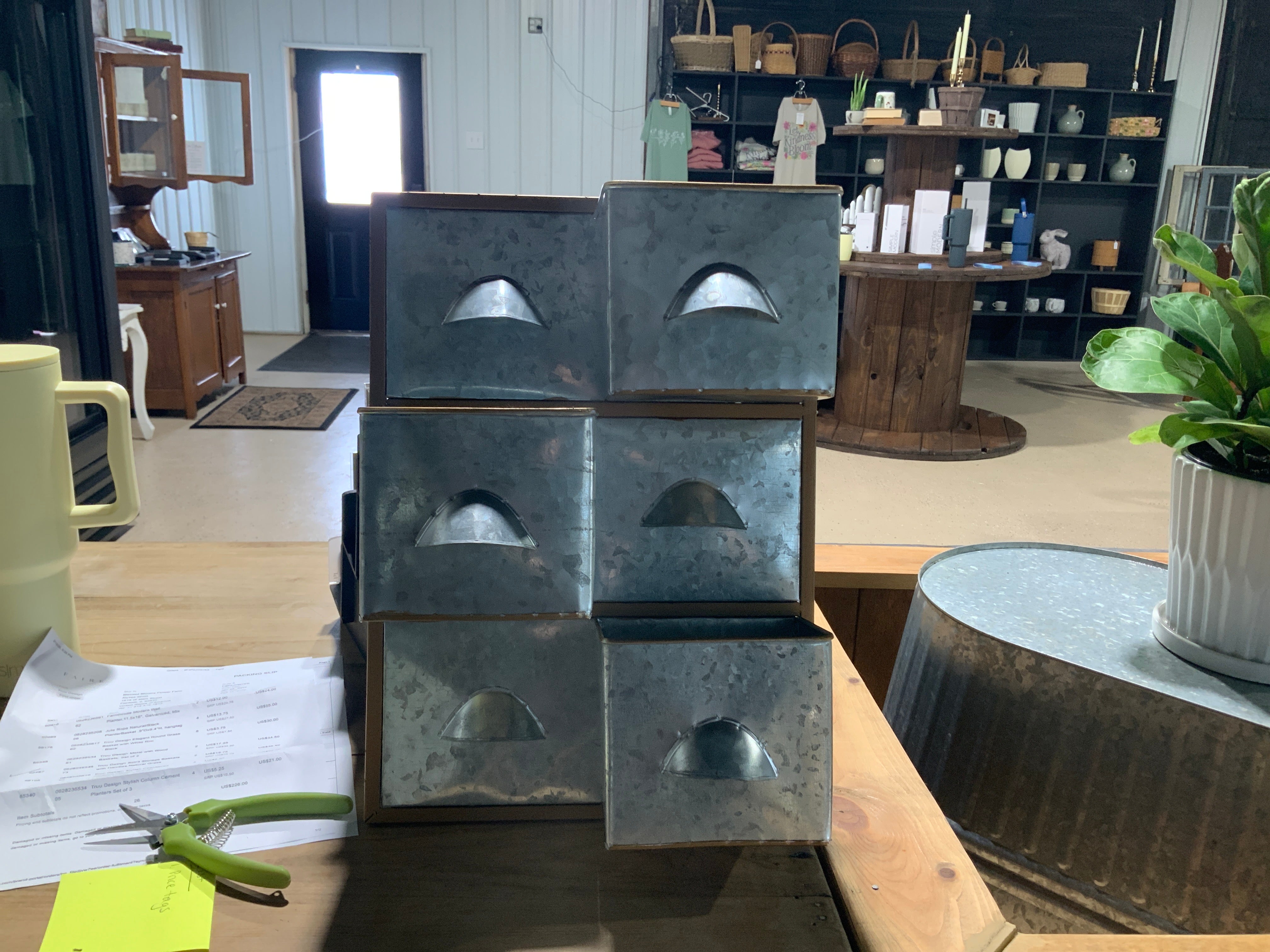 Galvanized Wall Planter