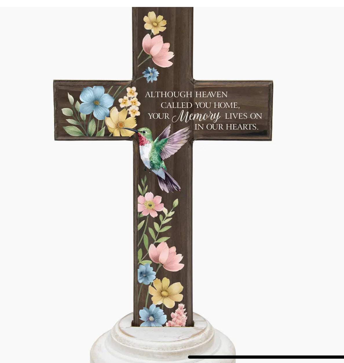 In Our Hearts Wood Cross