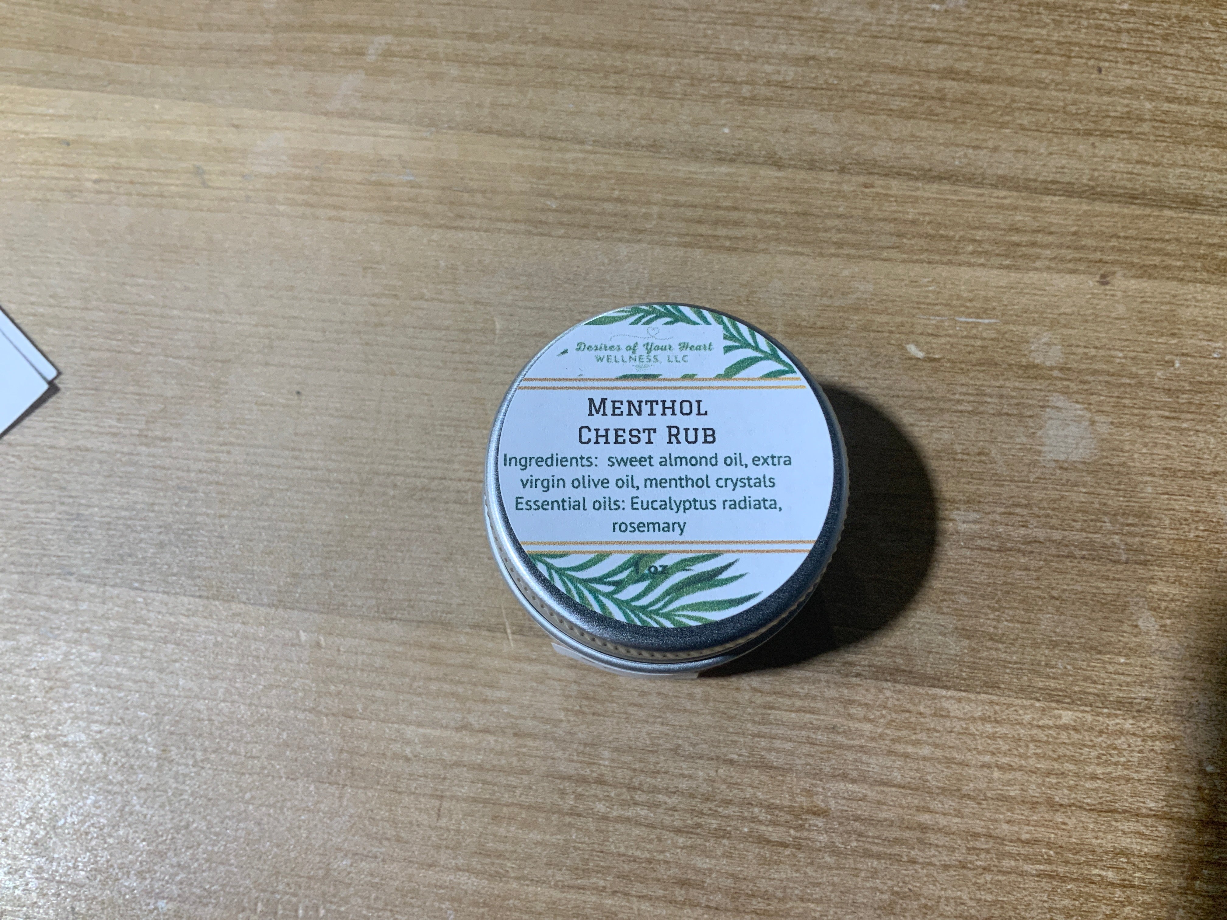 Menthol Chest Rub