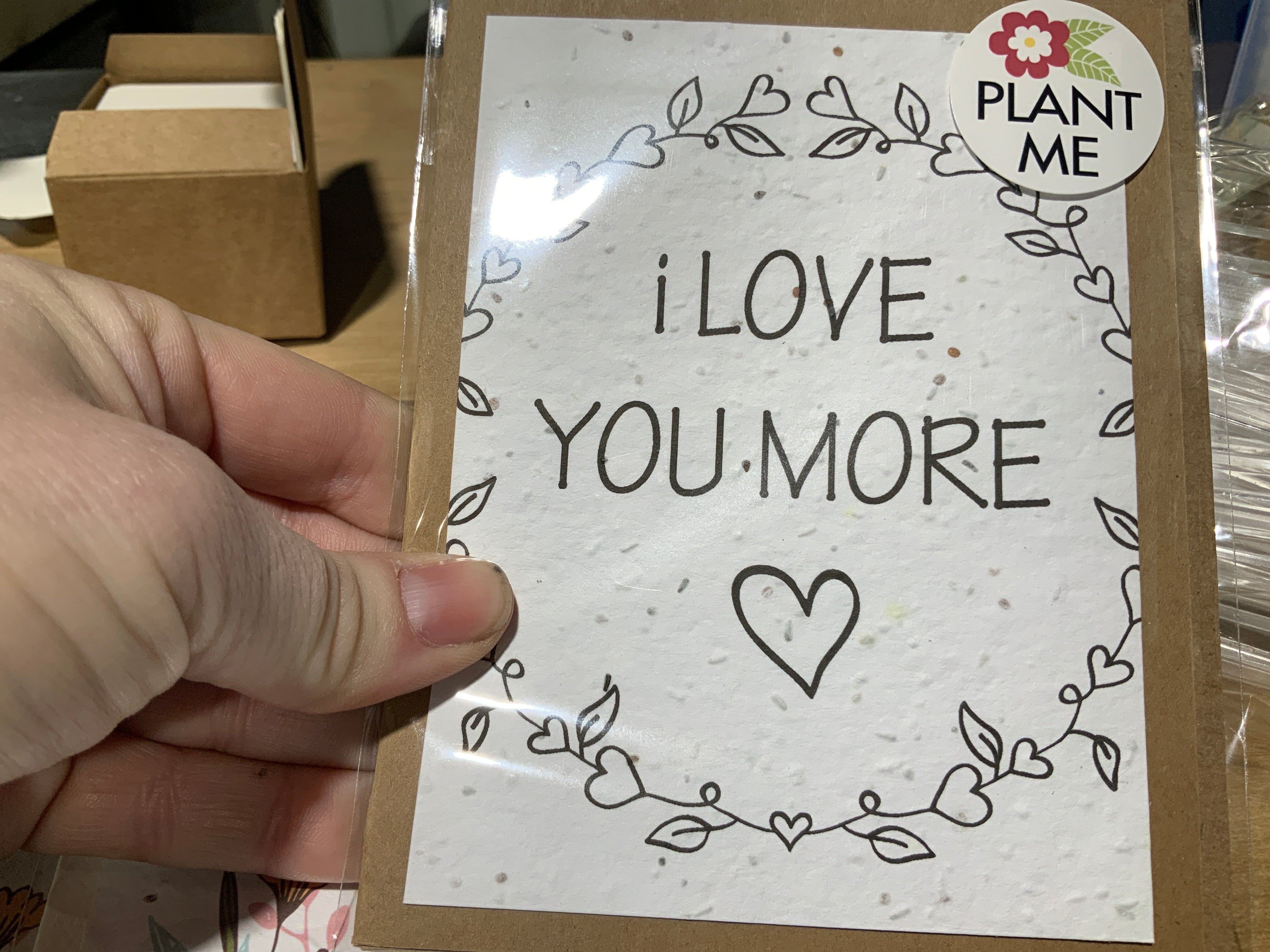 Plantable card- I love you more