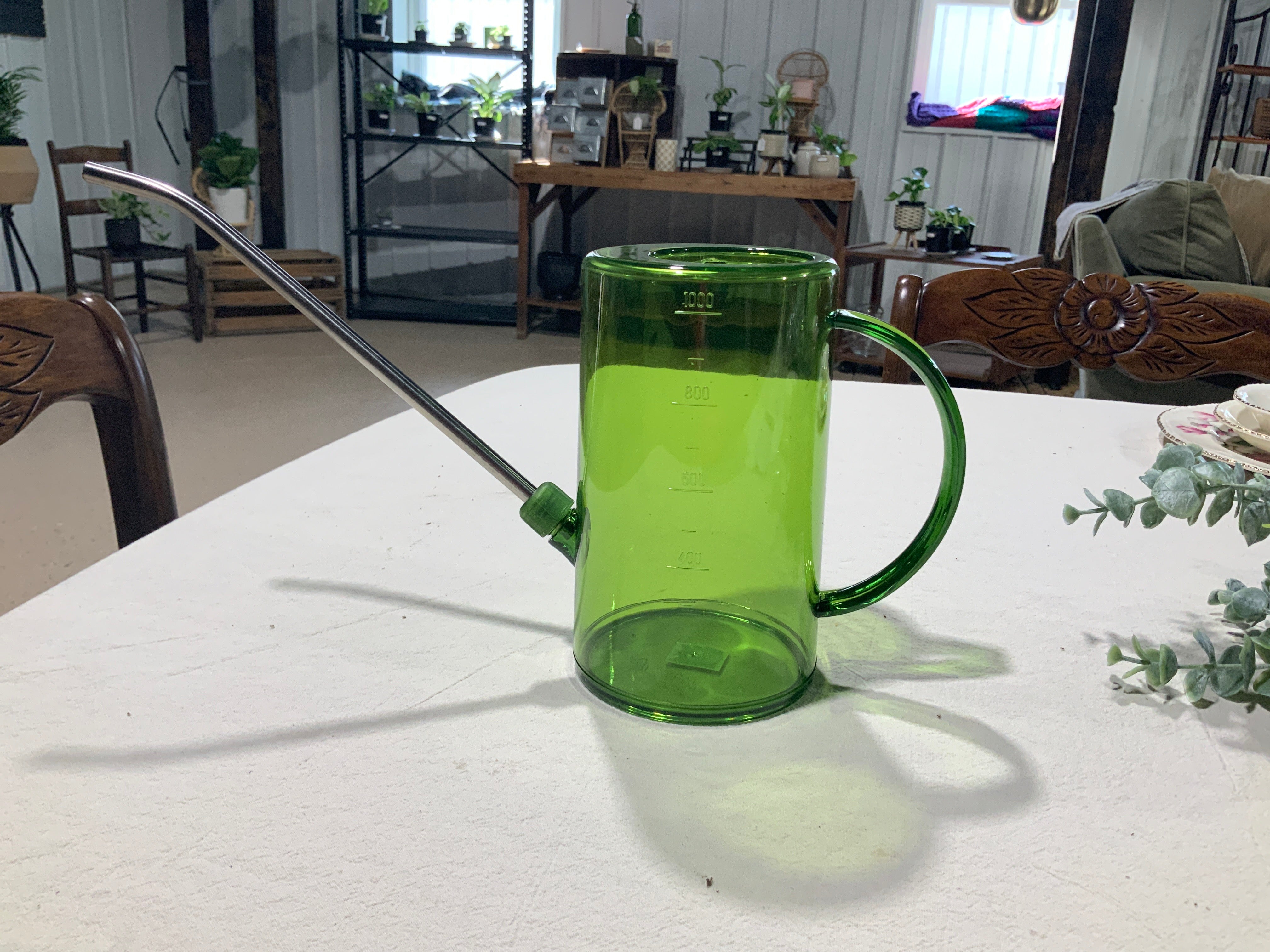 Green watering can