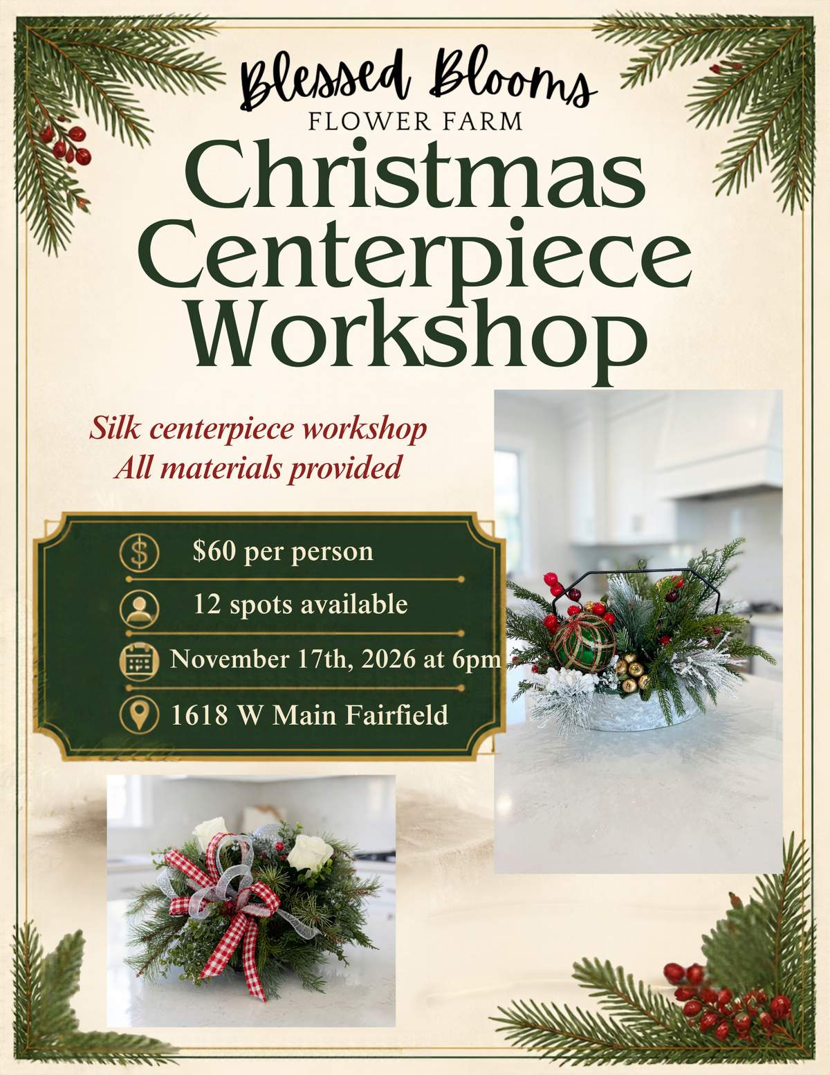 Christmas Centerpiece Workshop