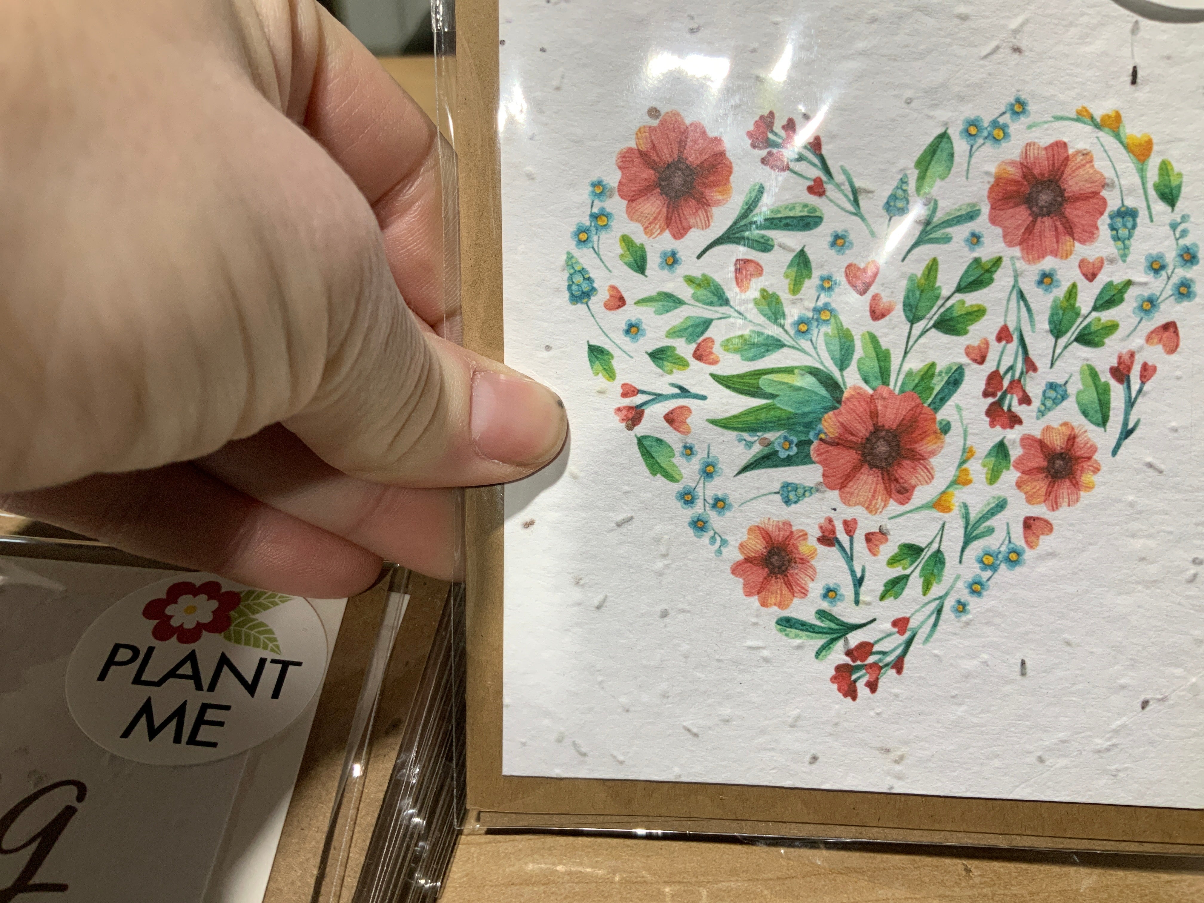 Plantable card- watercolor heart