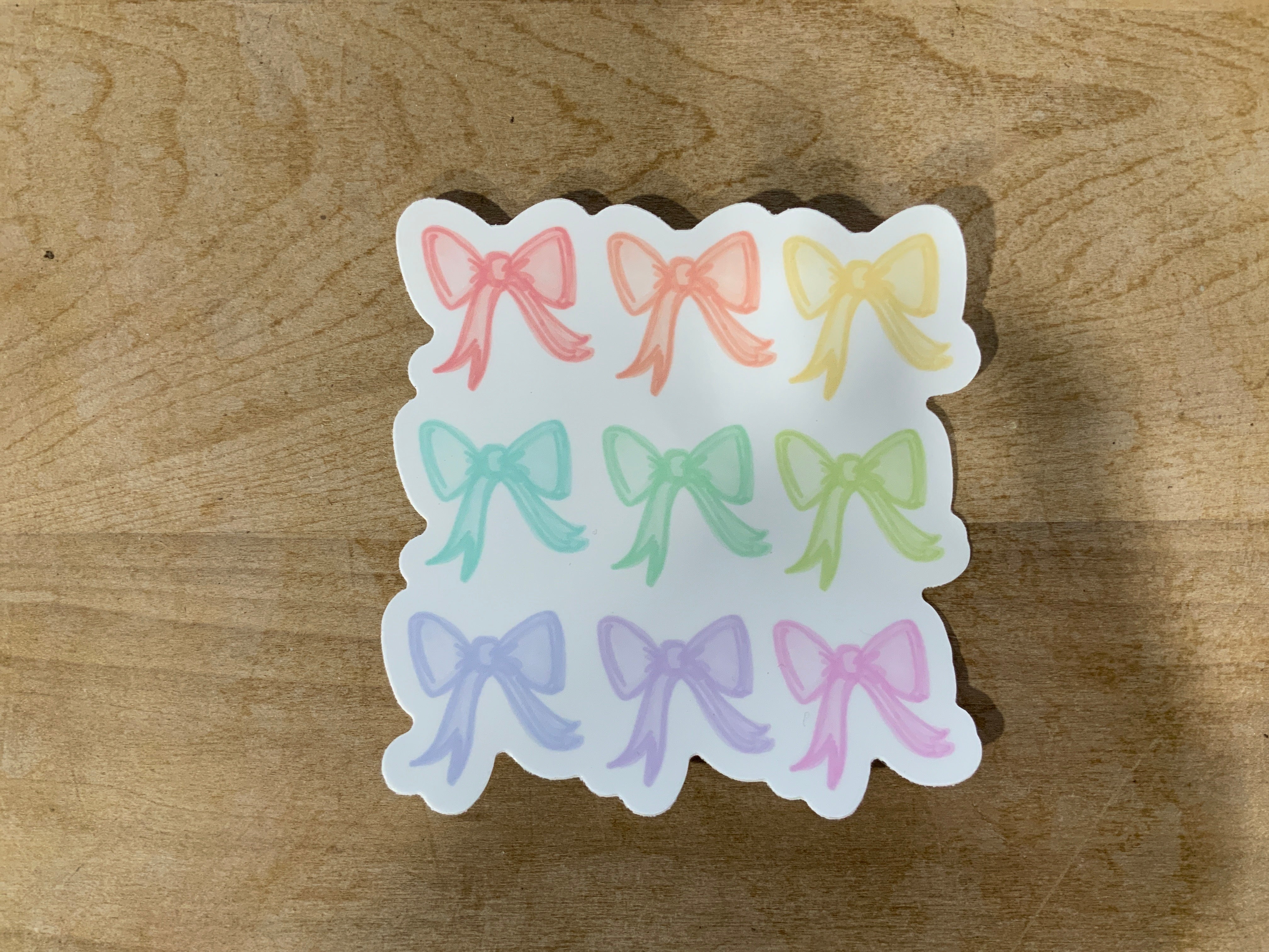 Multicolored bows sticker