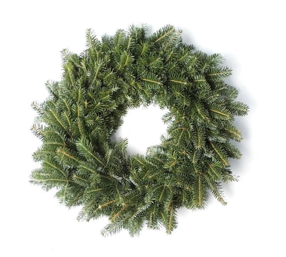 Fresh evergreen full round wreath
