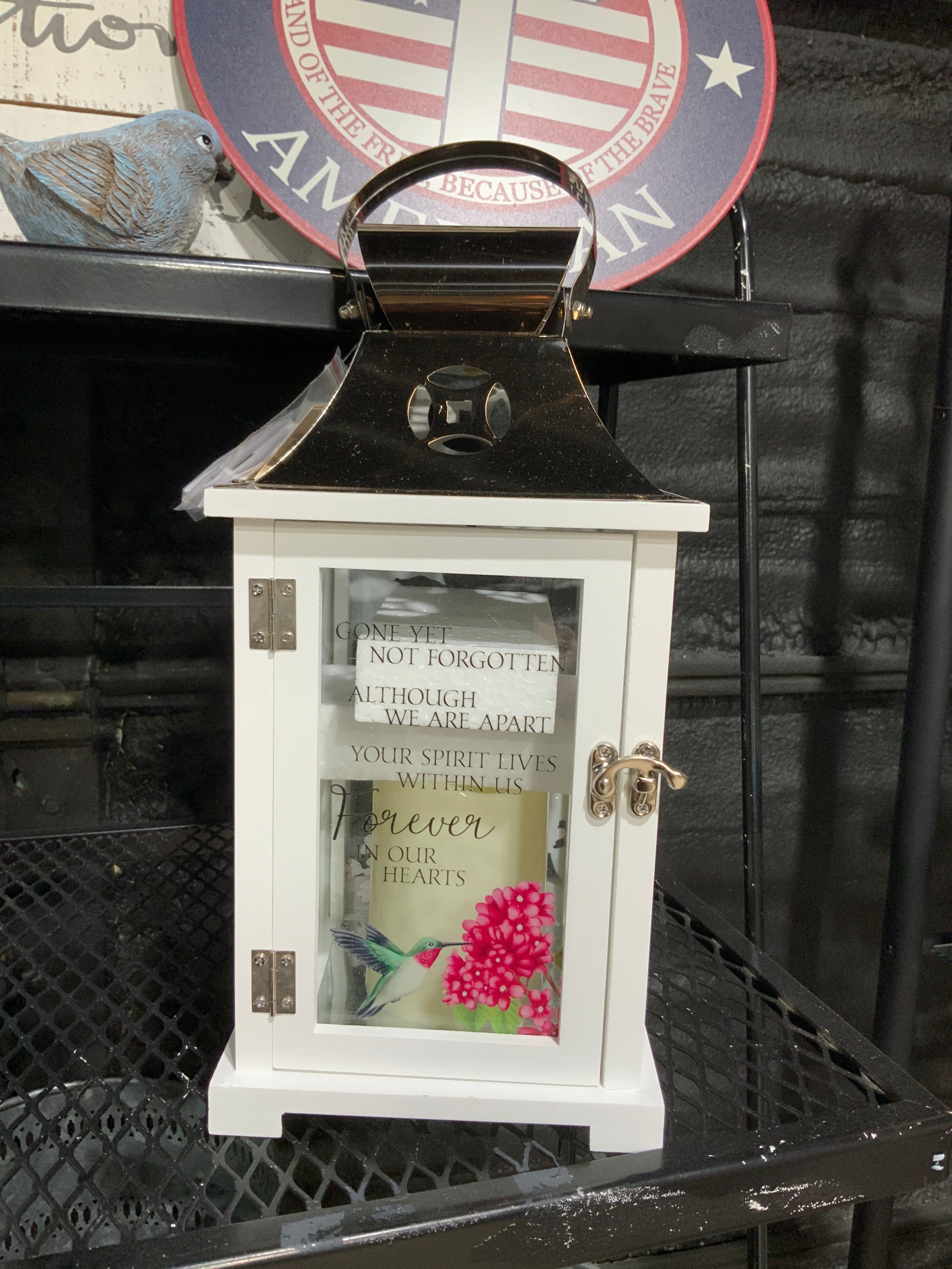 Carson white “Forever in our Hearts” Lantern- 57592
