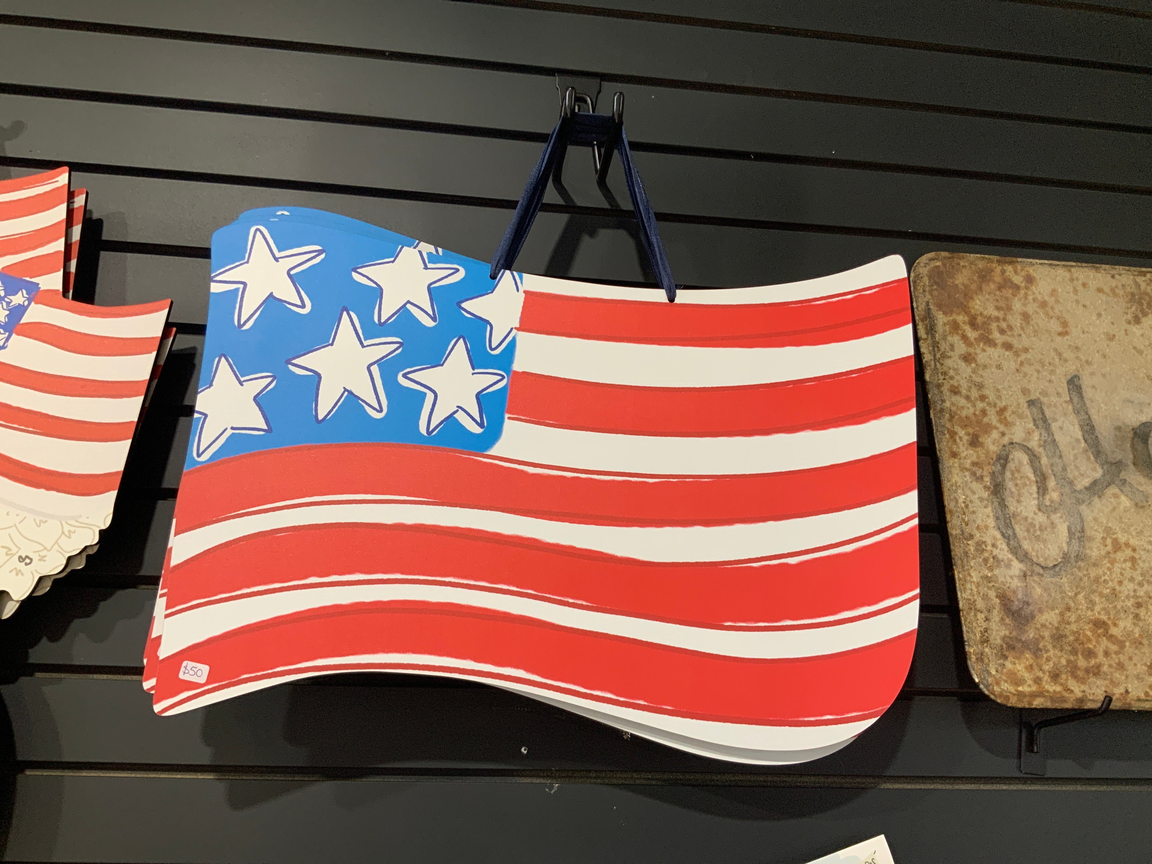 Flag door hanger