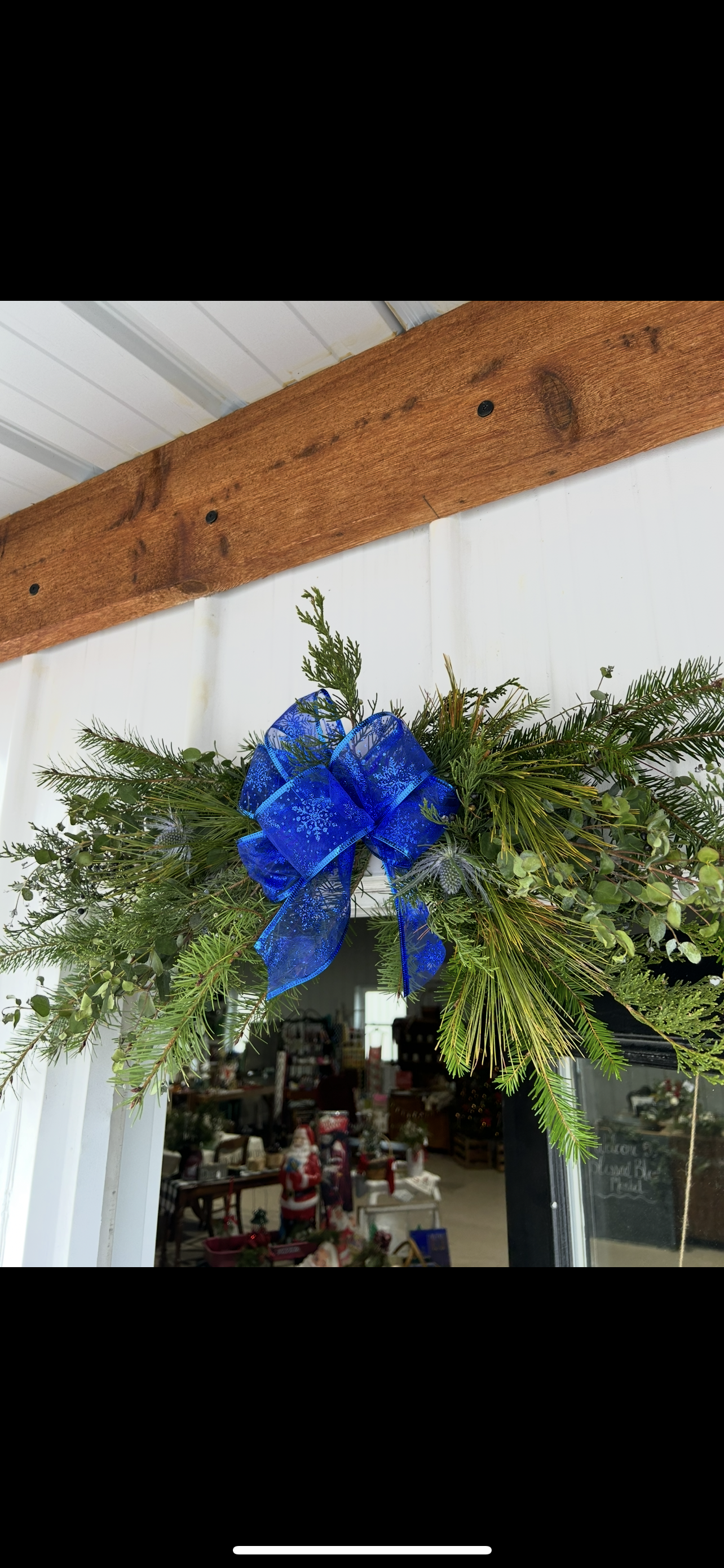 Fresh evergreen swag