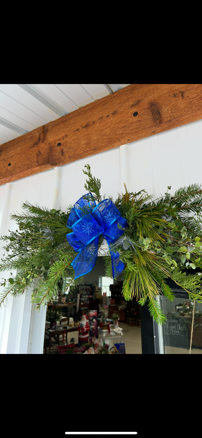 Fresh evergreen swag