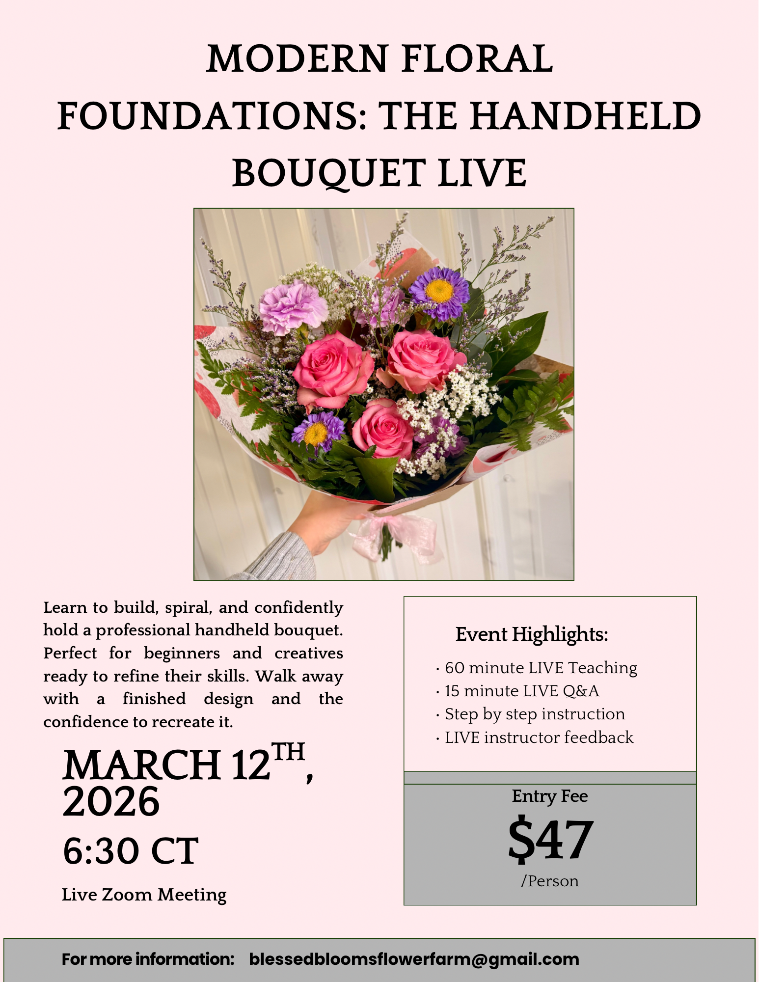 Modern Floral Foundations: The Handheld Bouquet LIVE