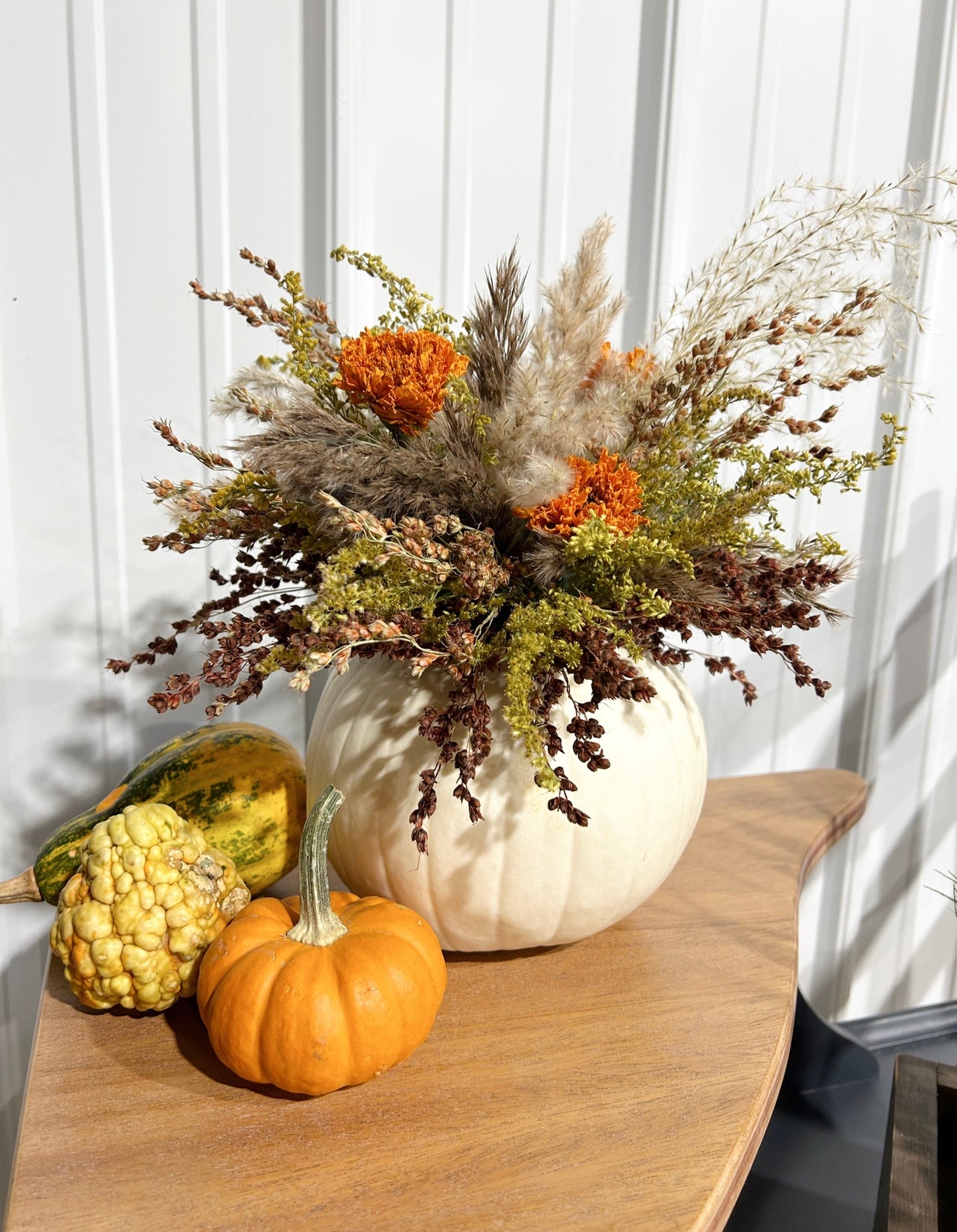 Dried Pumpkin Centerpiece Workshop at The Bold Goat Coffee Co